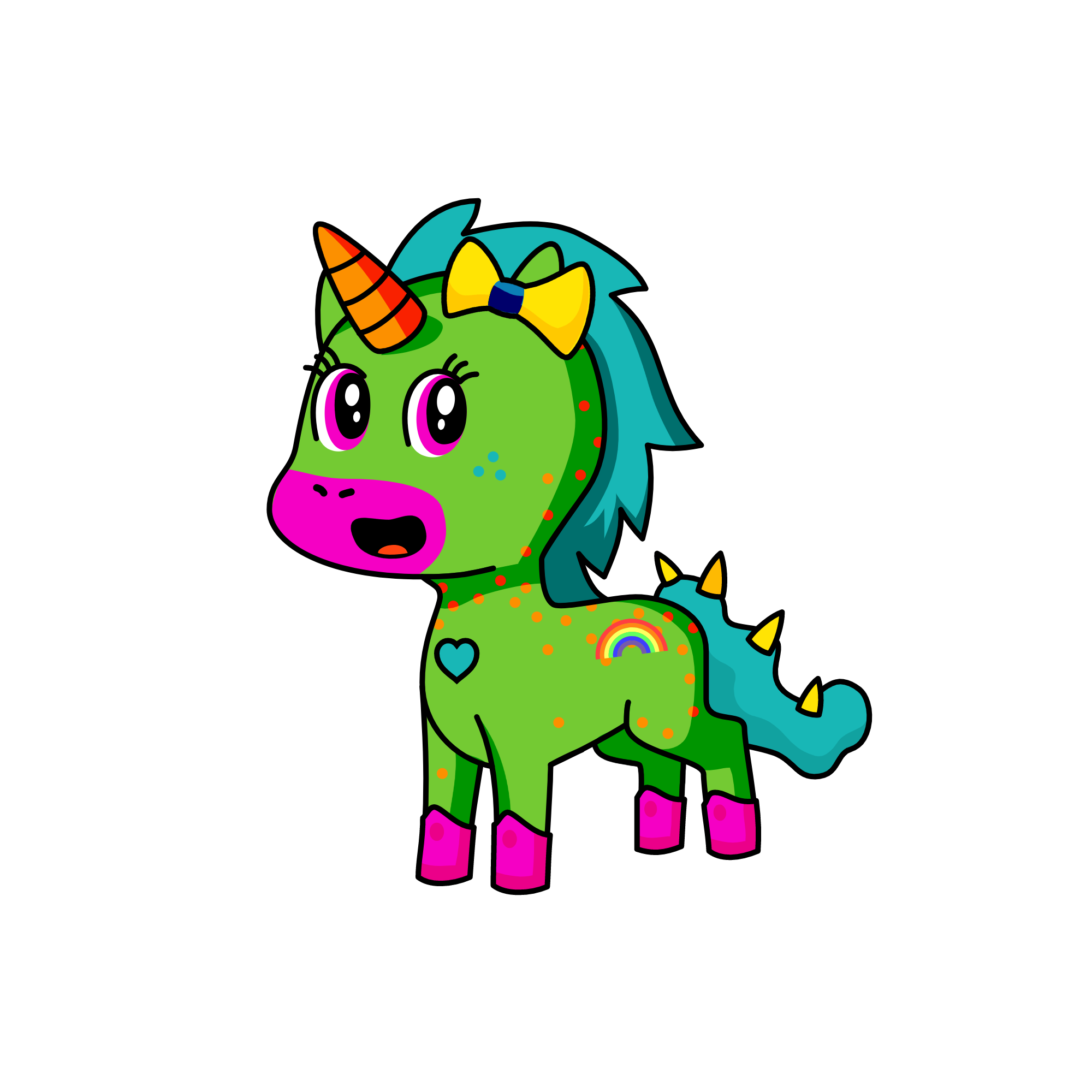 HAPPY, the unicorn
