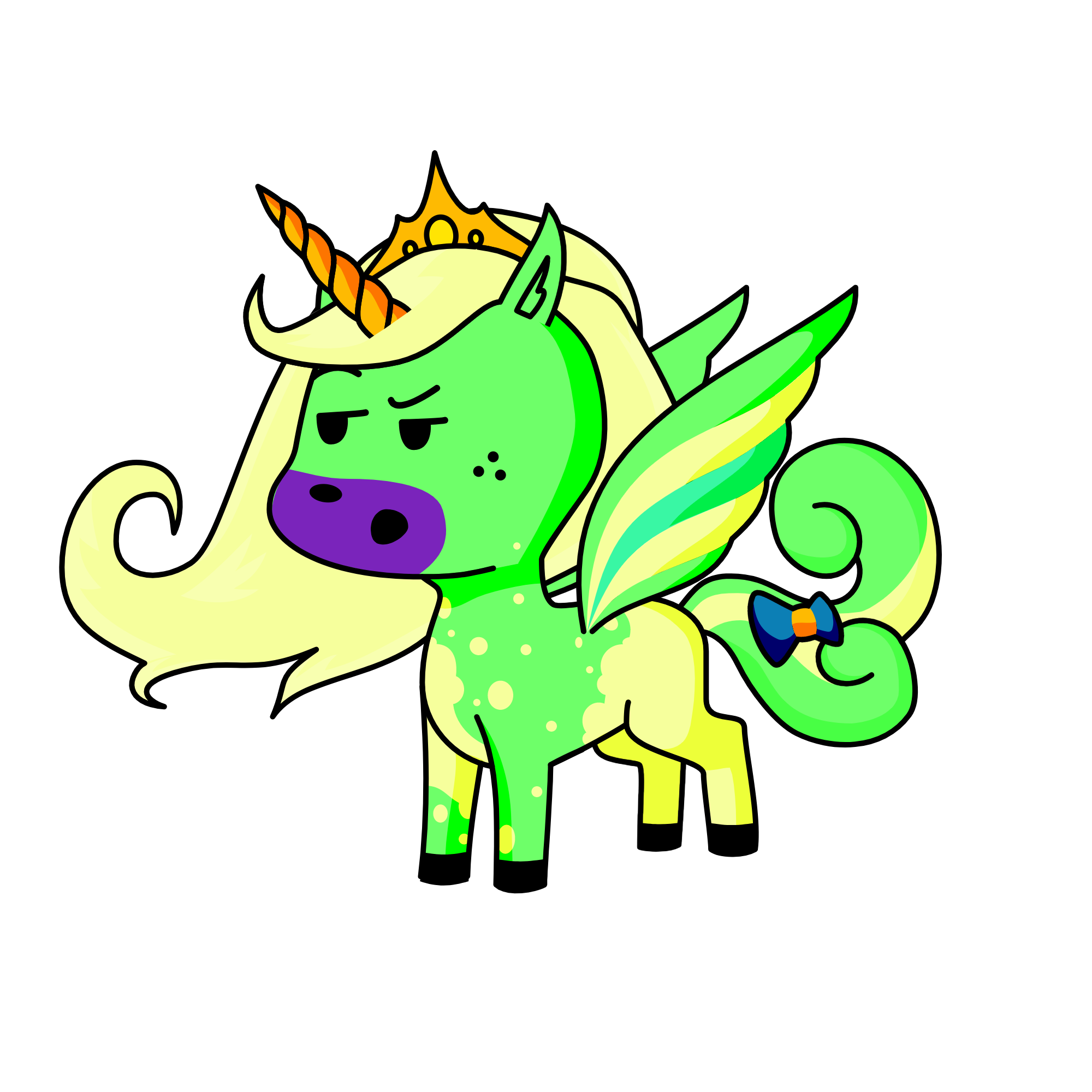 a dash of color, the unicorn