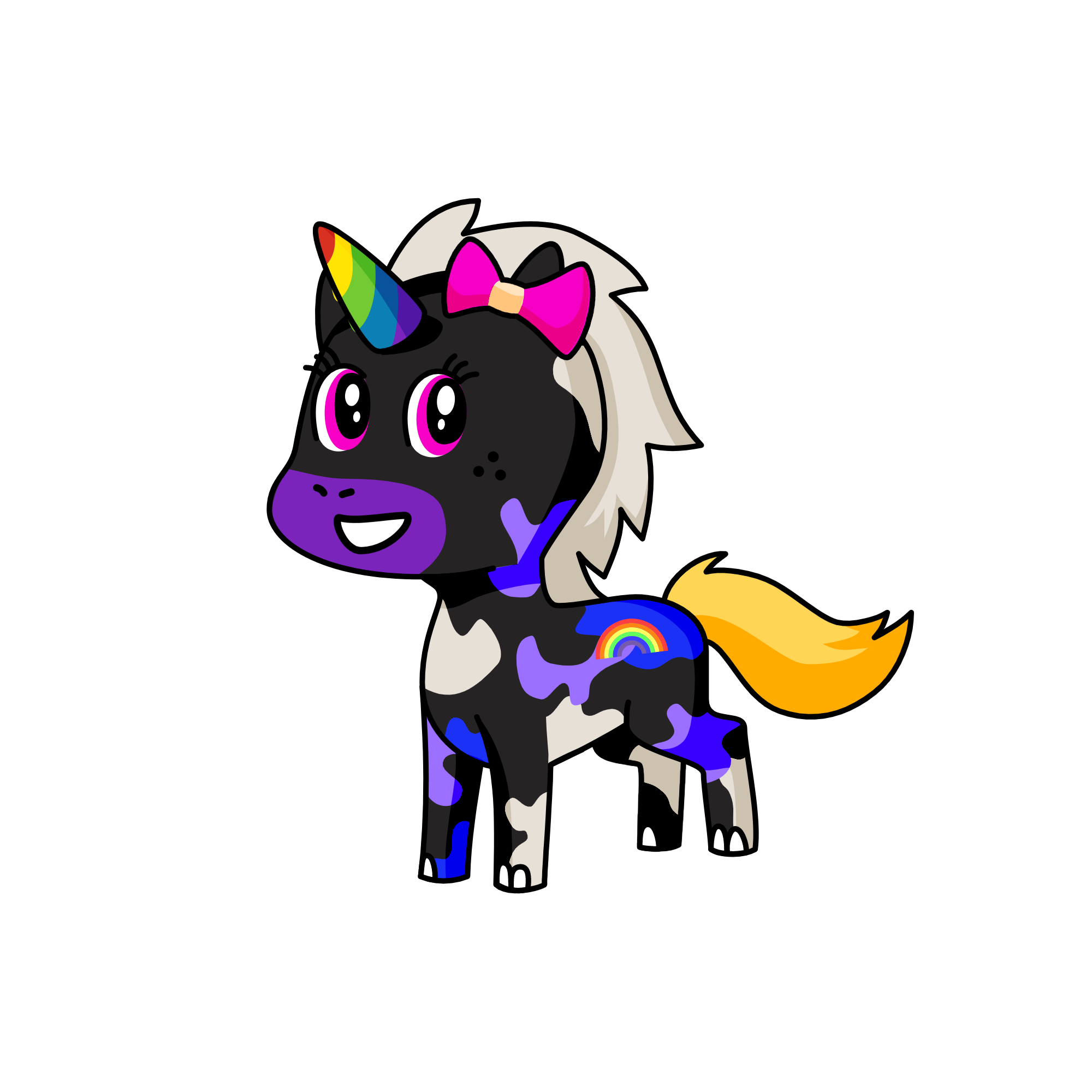 blacky, the unicorn