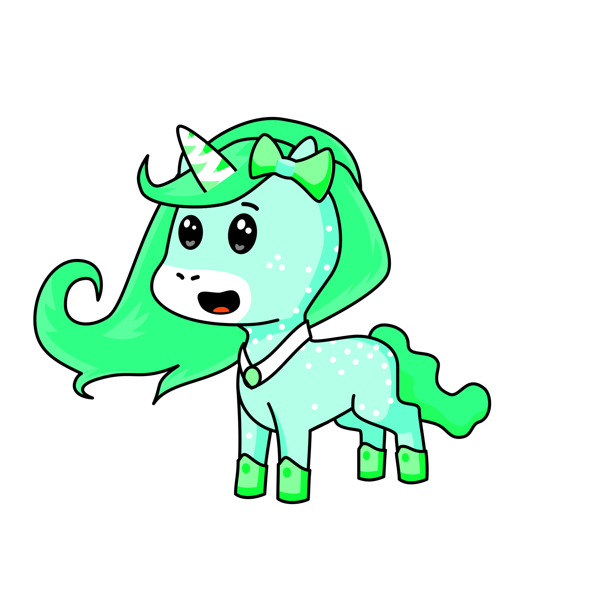 Minty, the unicorn