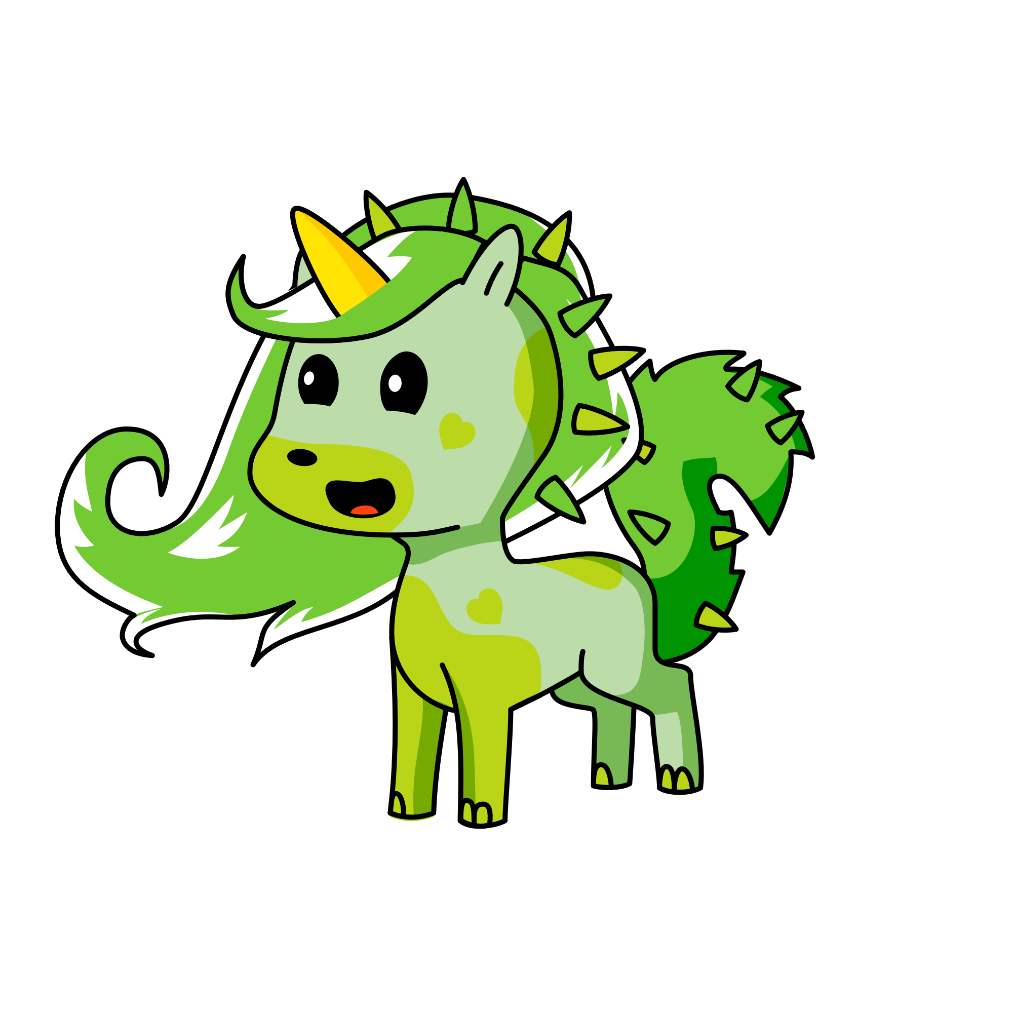 spiky, the unicorn