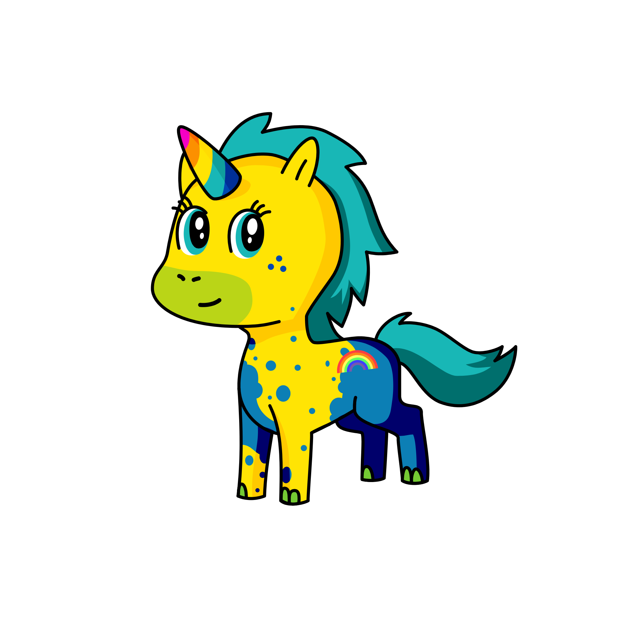 Beach, the unicorn