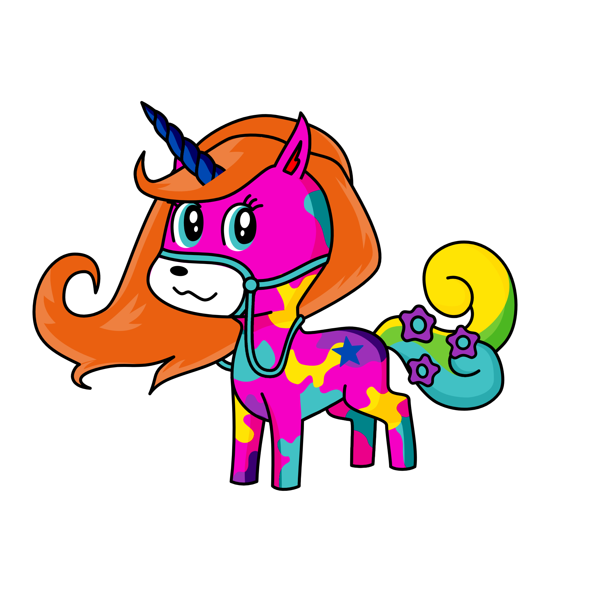 rainbow of colars, the unicorn