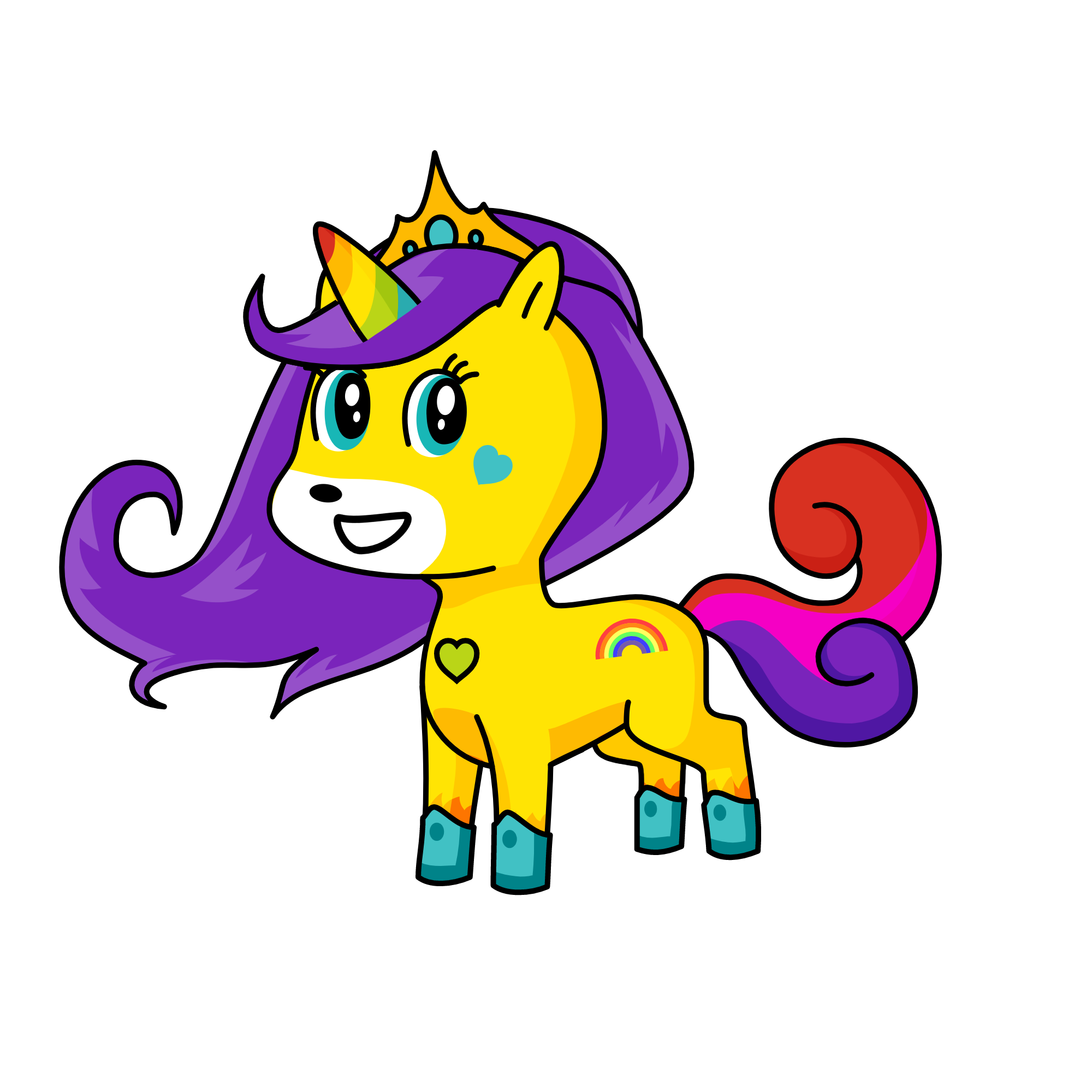 Princess Rainbow, the unicorn