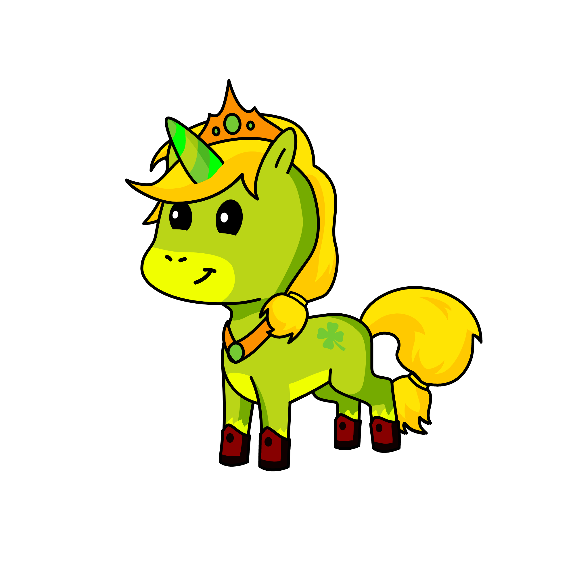 Queen Lucky, the unicorn