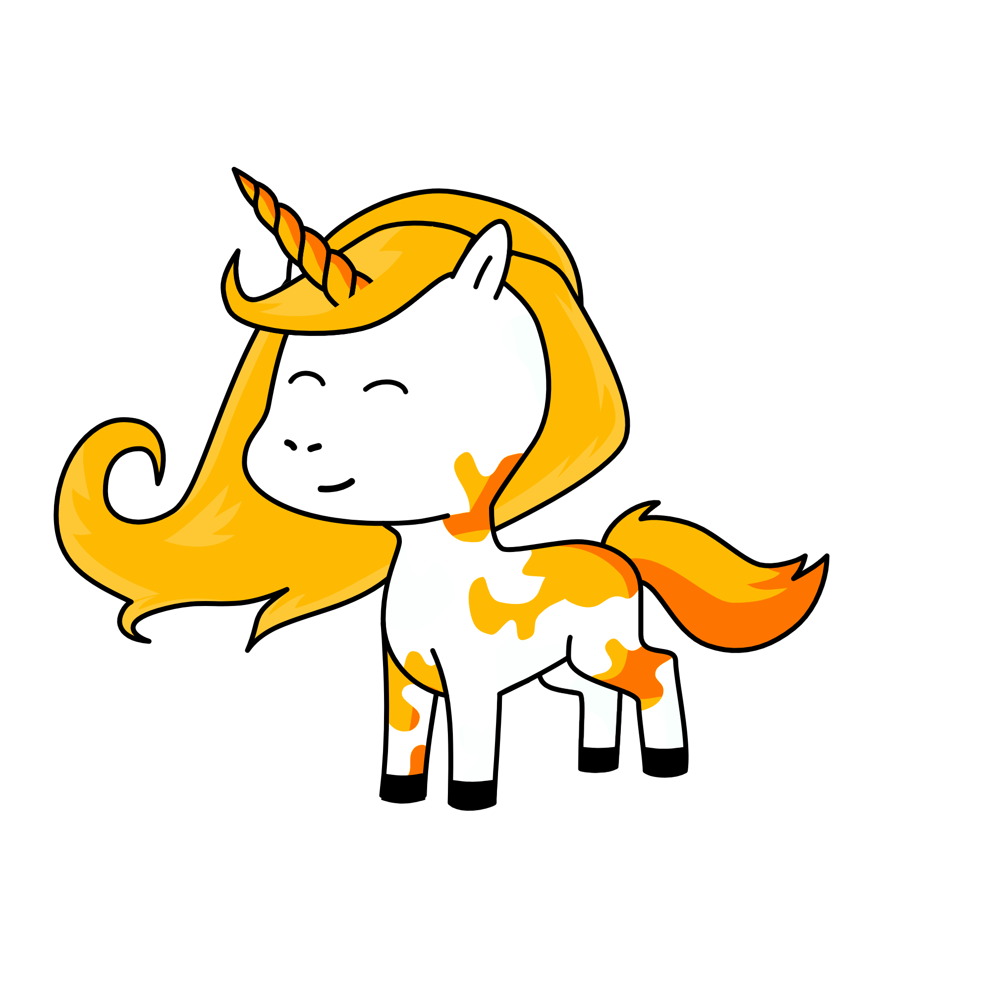 Goldy, the unicorn