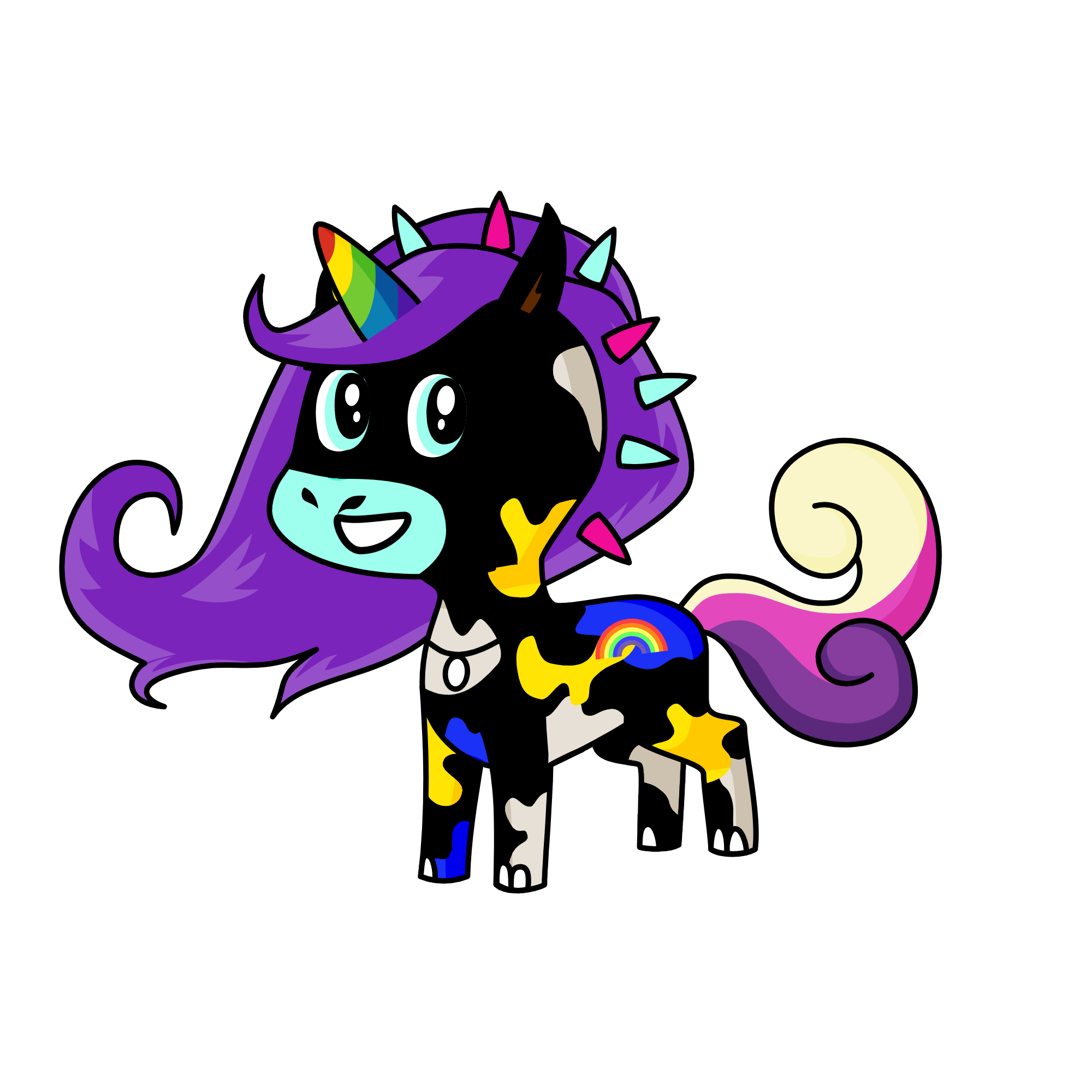 Rainbow, the unicorn