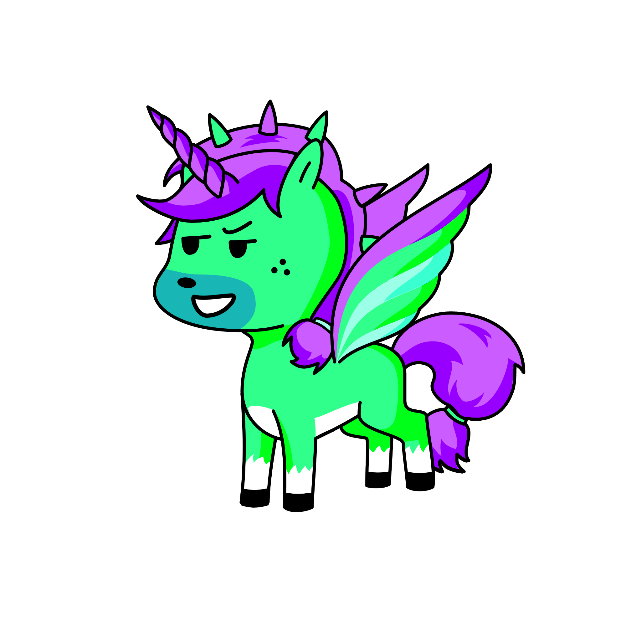 spiky, the unicorn