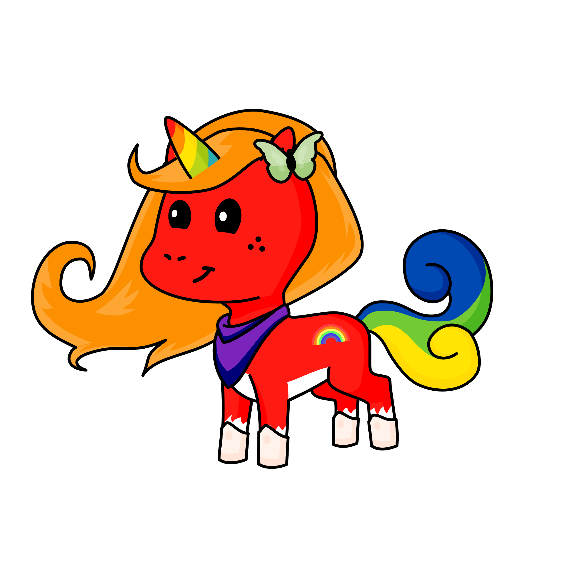 Rainbow Flurry, the unicorn