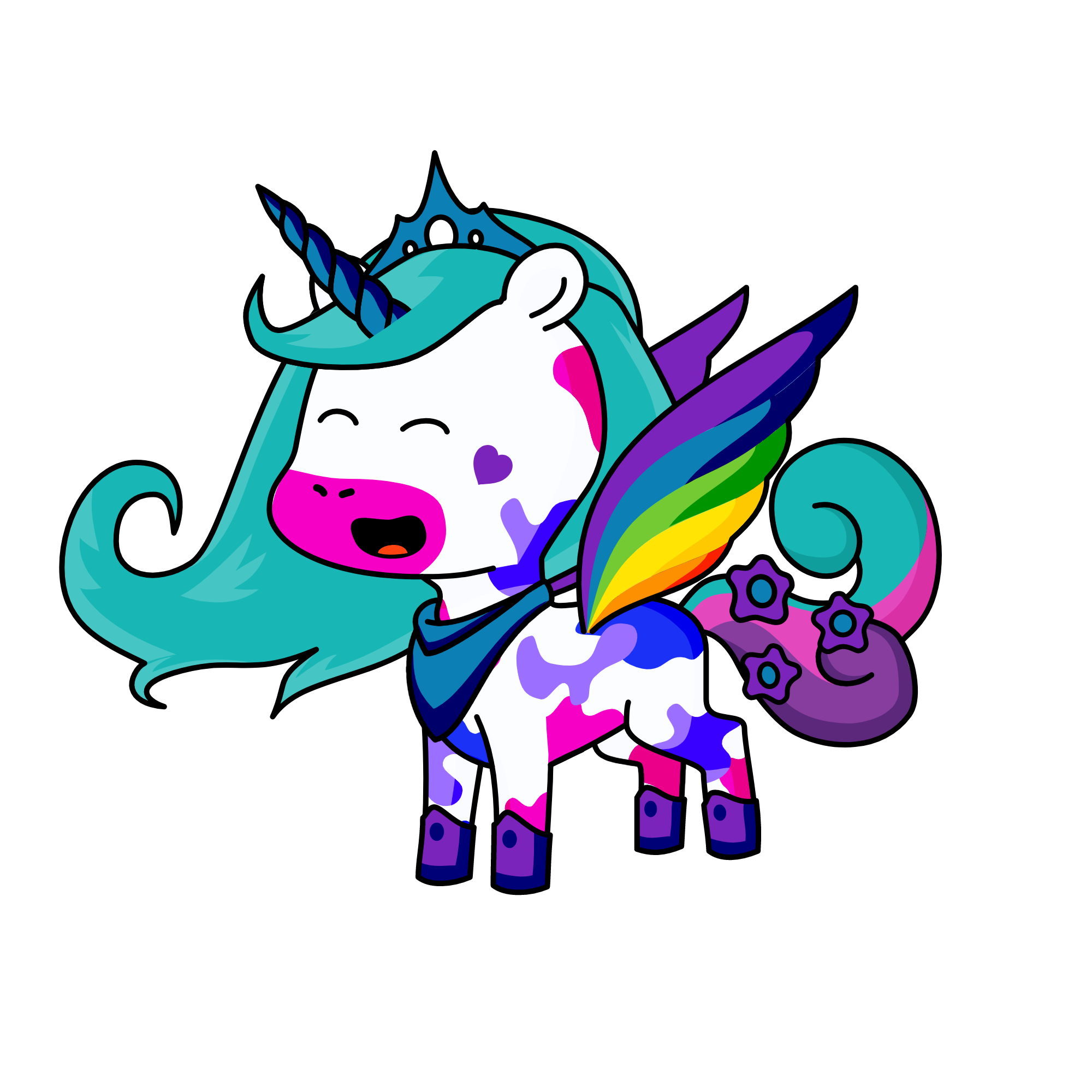 Confetti, the unicorn