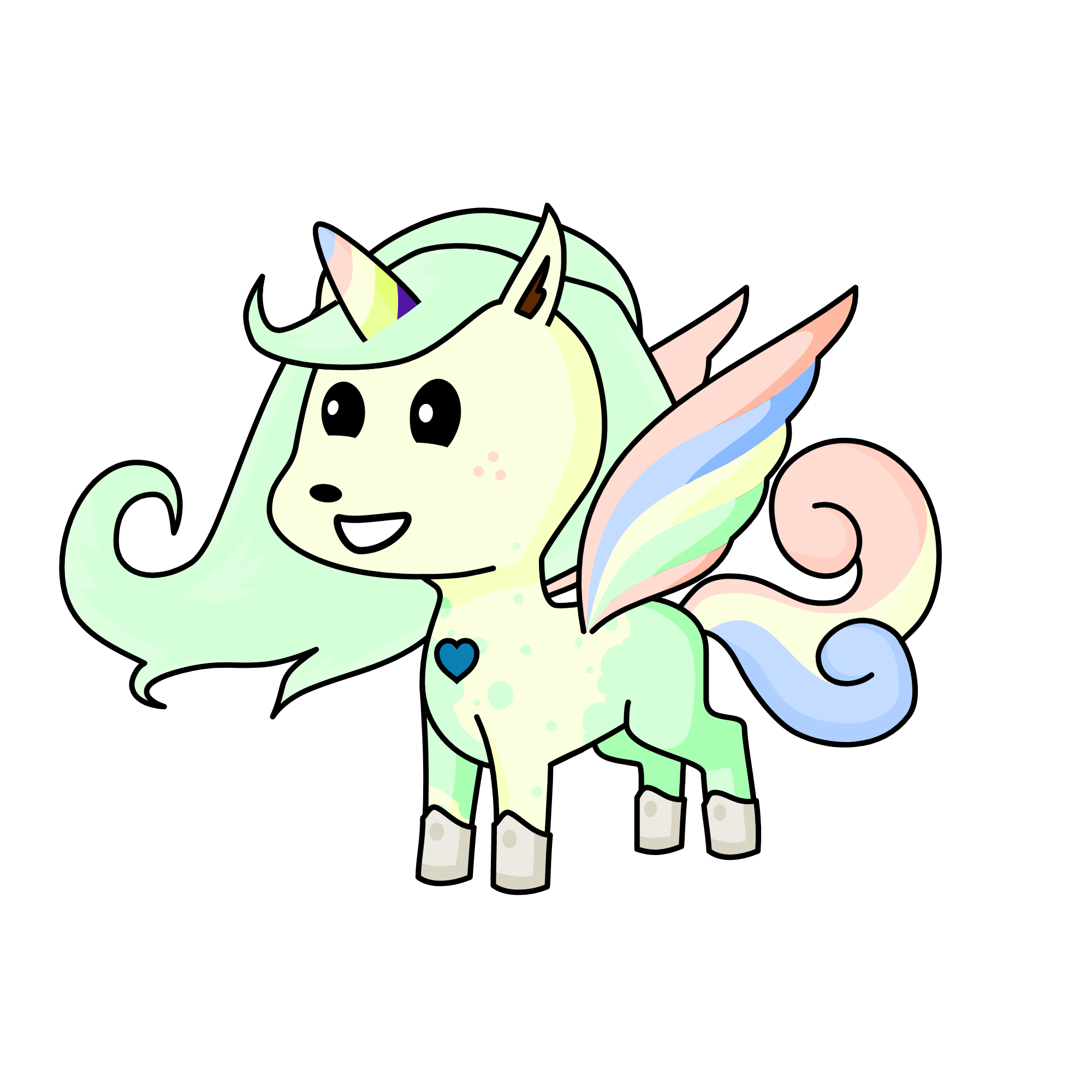 pastel, the unicorn