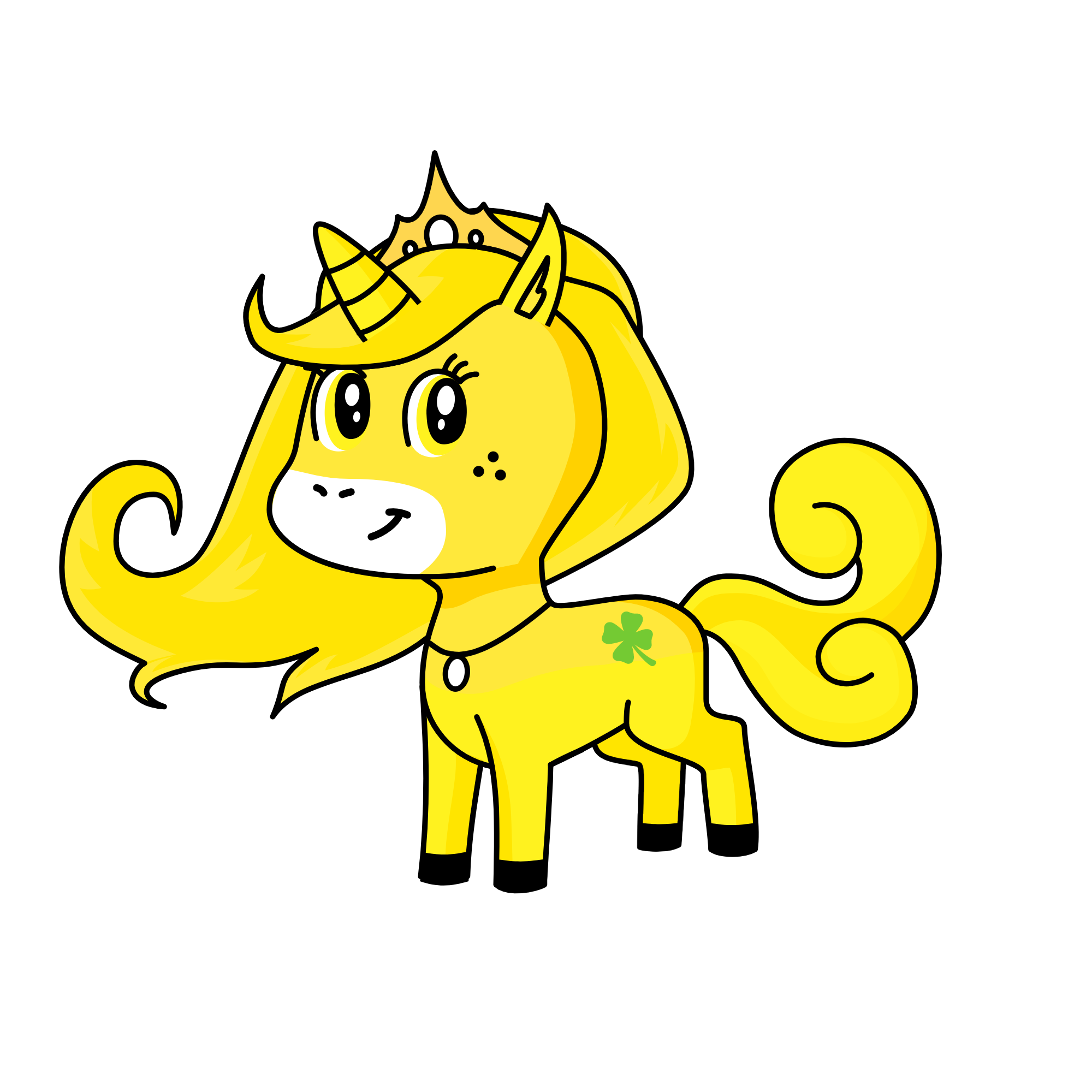 gold, the unicorn