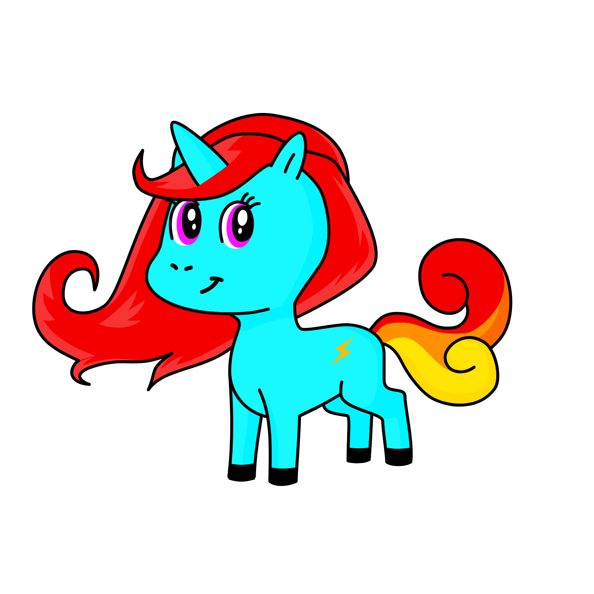 rainbow dash, the unicorn