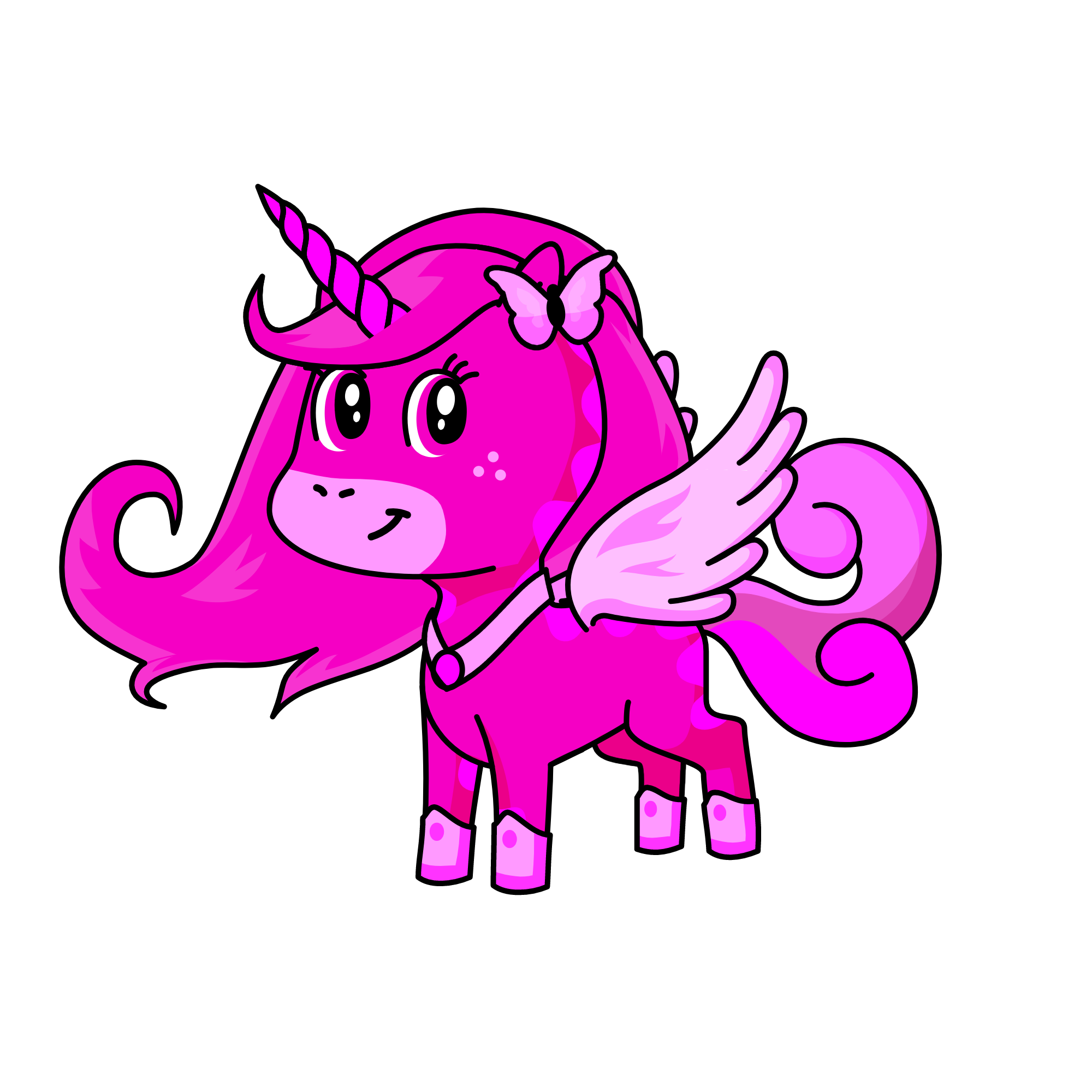 Pink kapow, the unicorn