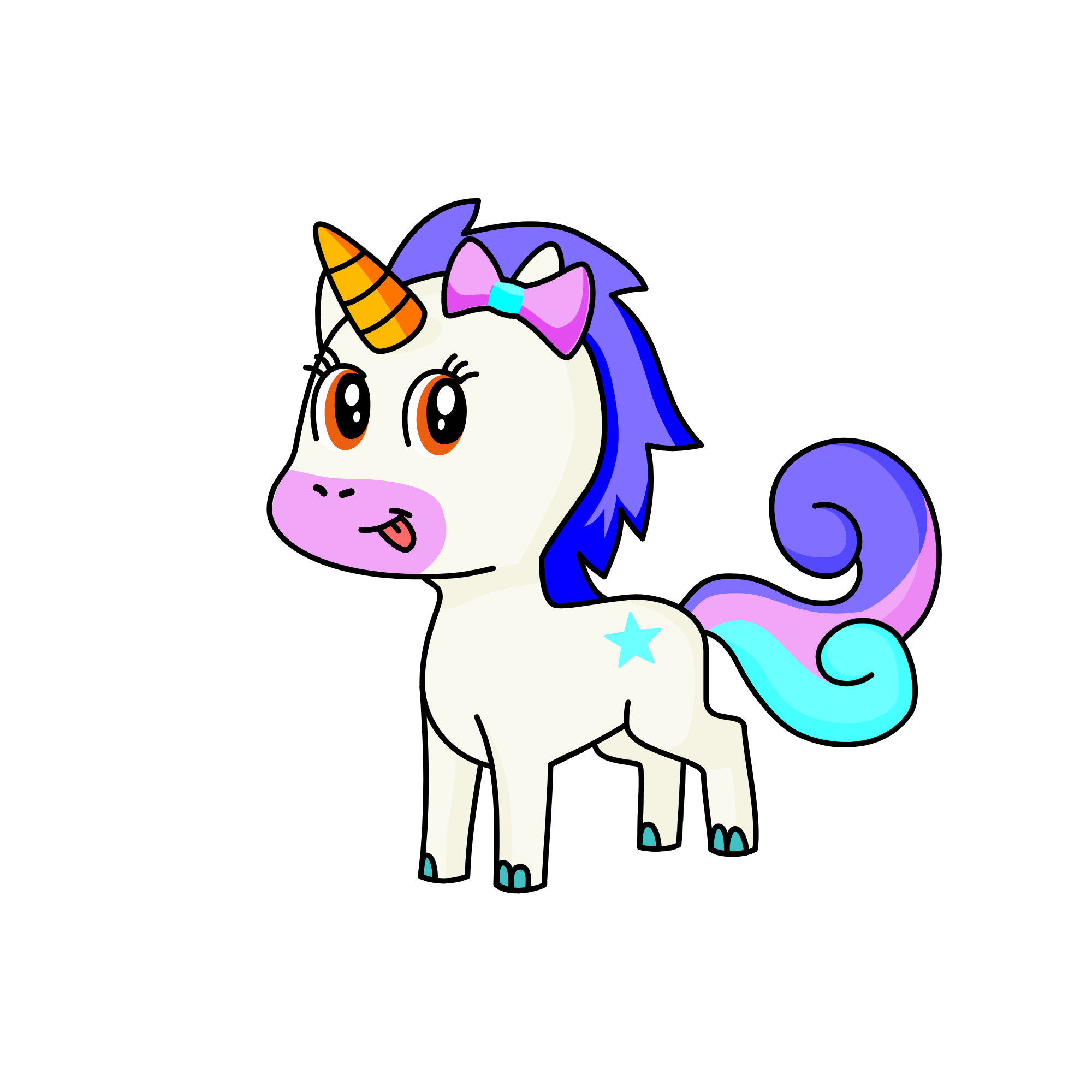 Rainbow, the unicorn