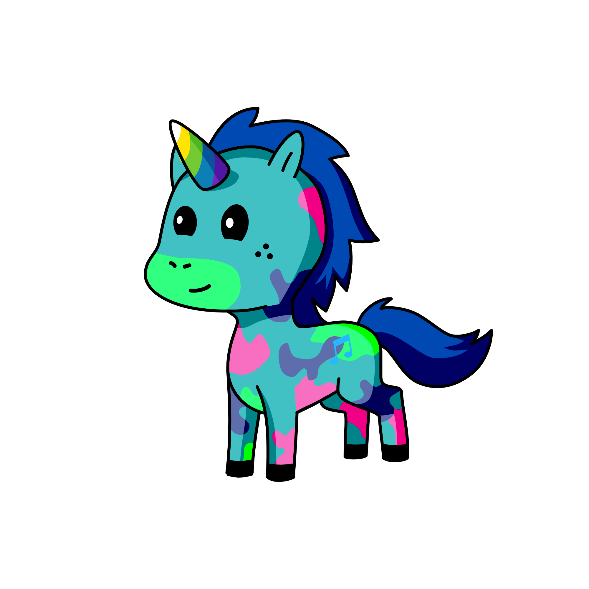 Glittercorn, the unicorn
