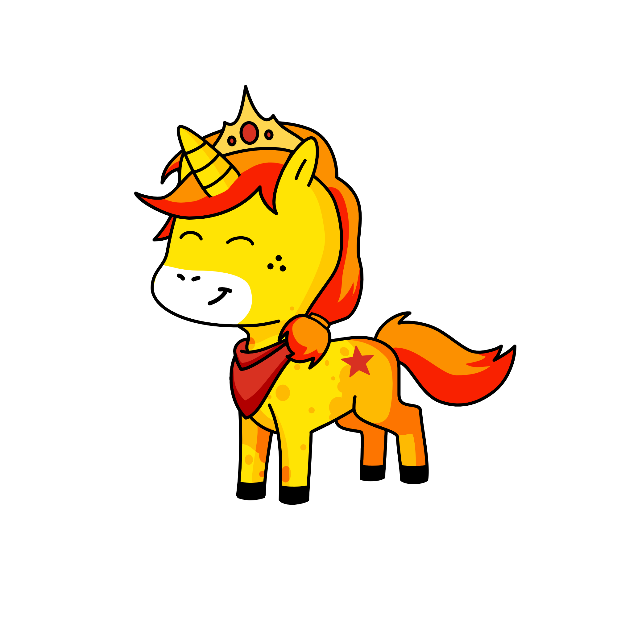 Yodeling Yellower, the unicorn