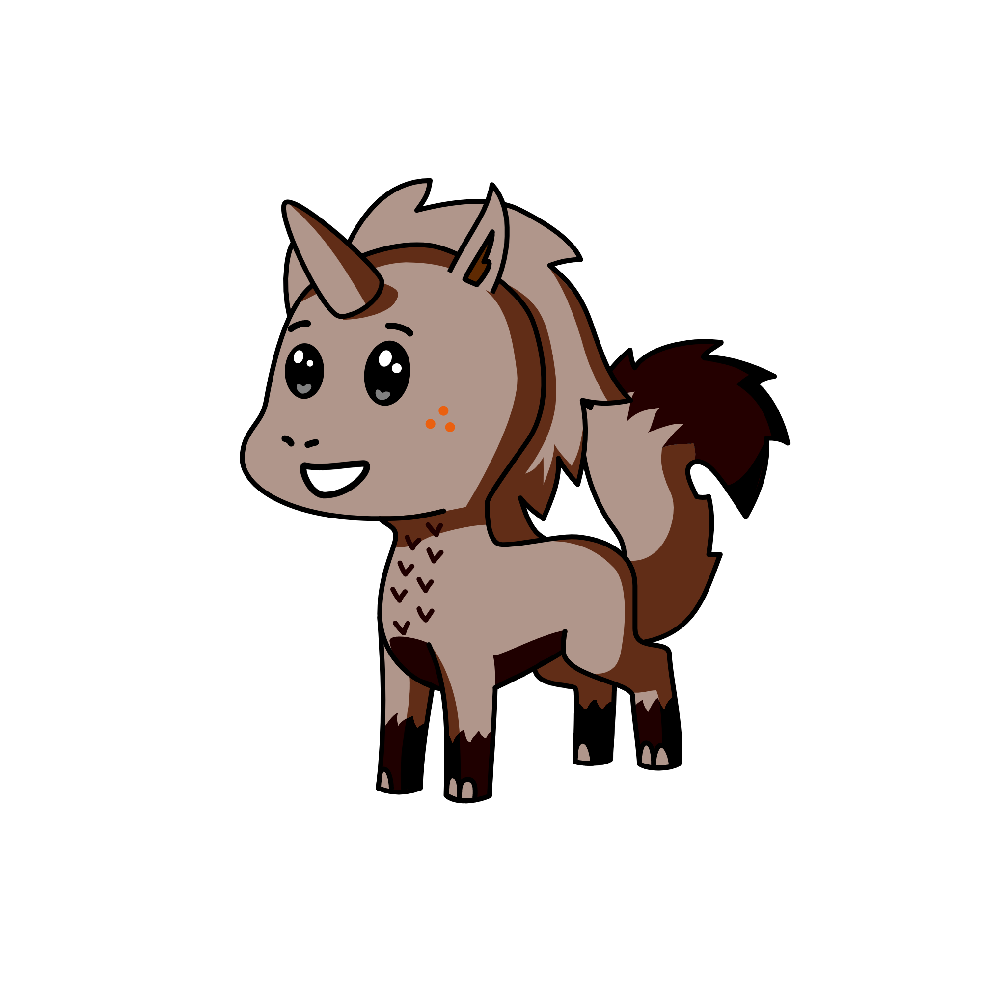 Dah wolf, the unicorn