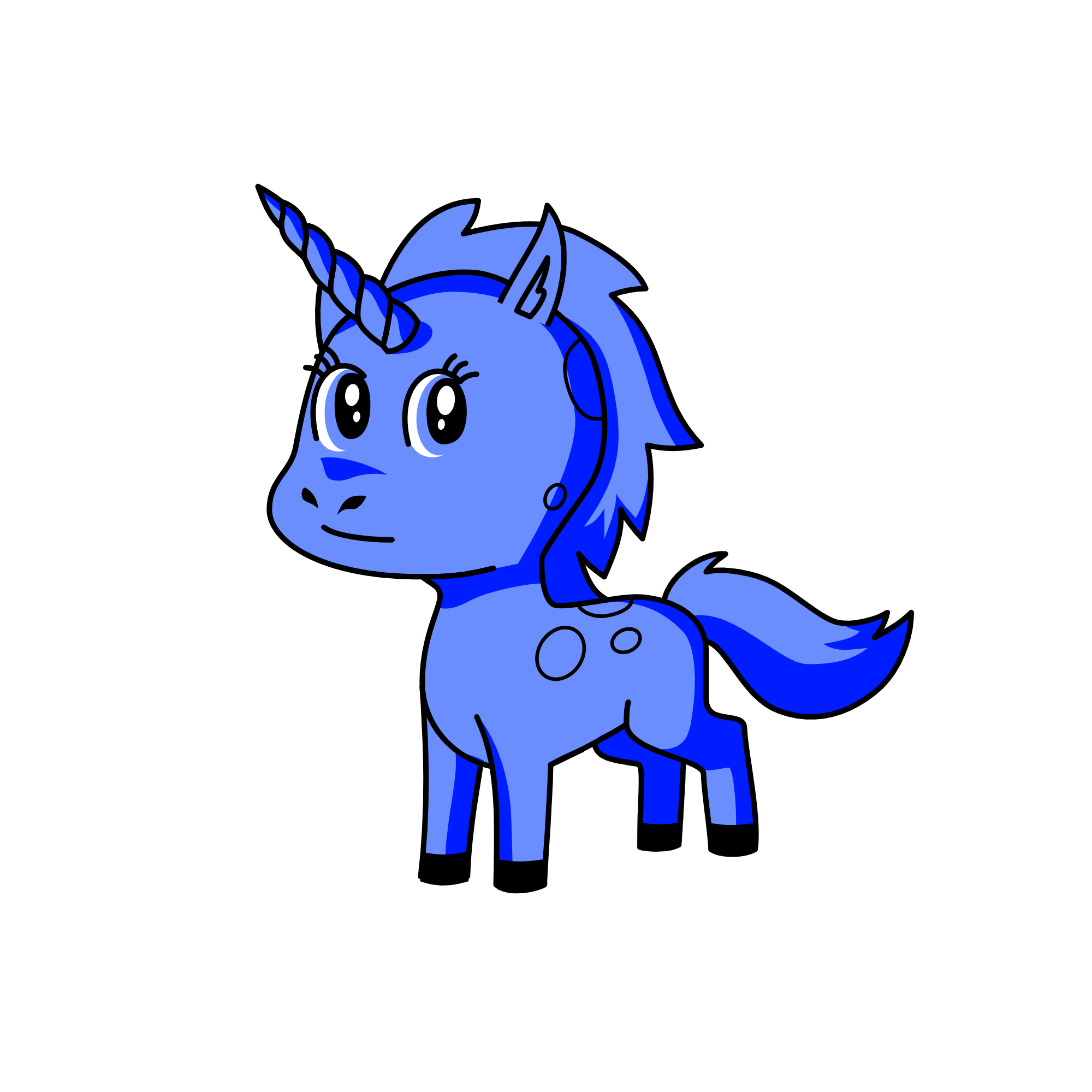 the fat blueberry, the unicorn