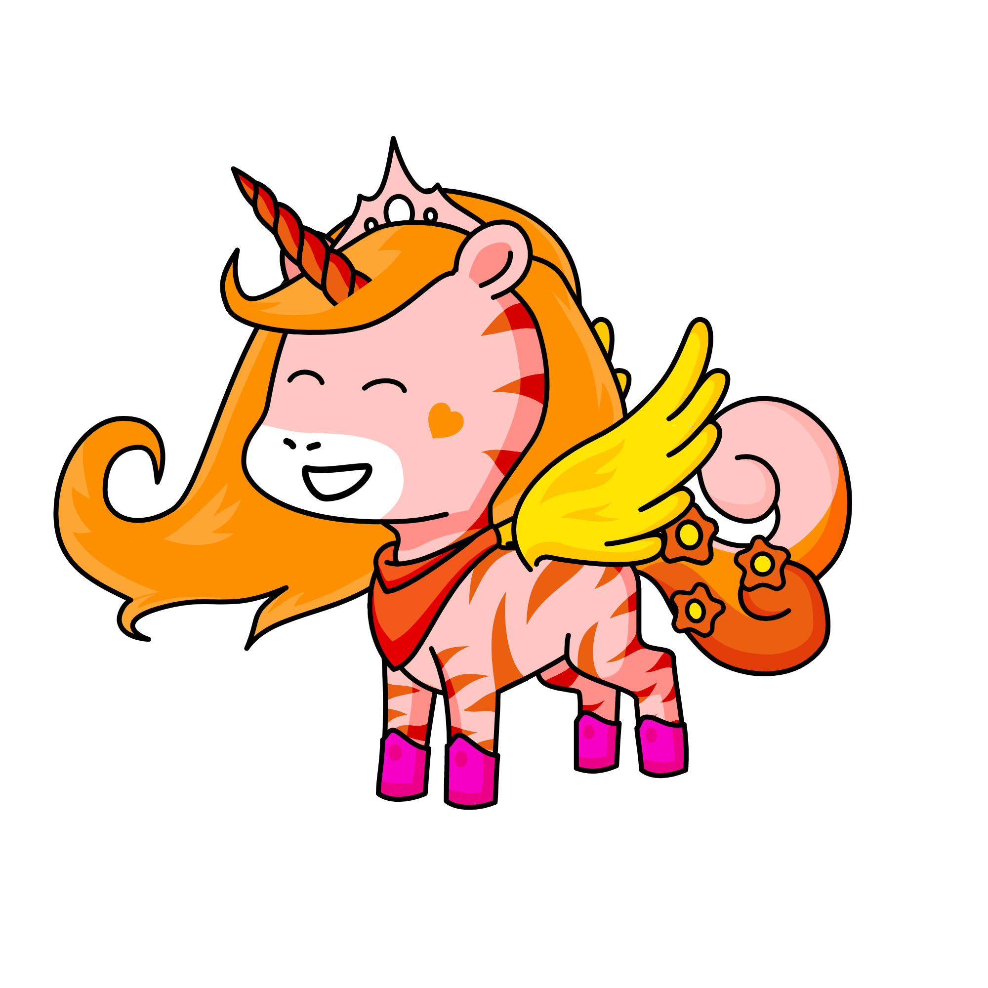 Sunset, the unicorn