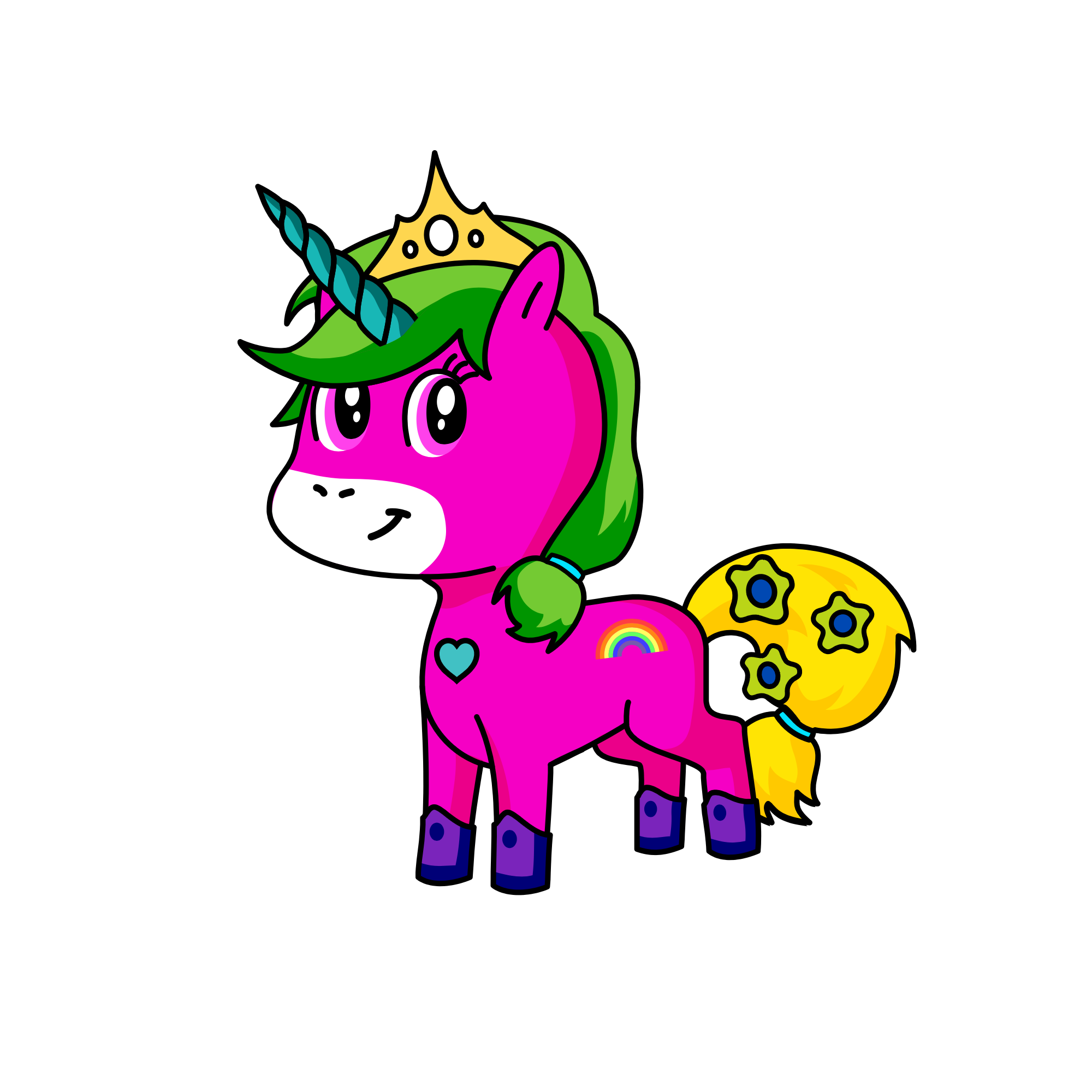 Rainbow, the unicorn