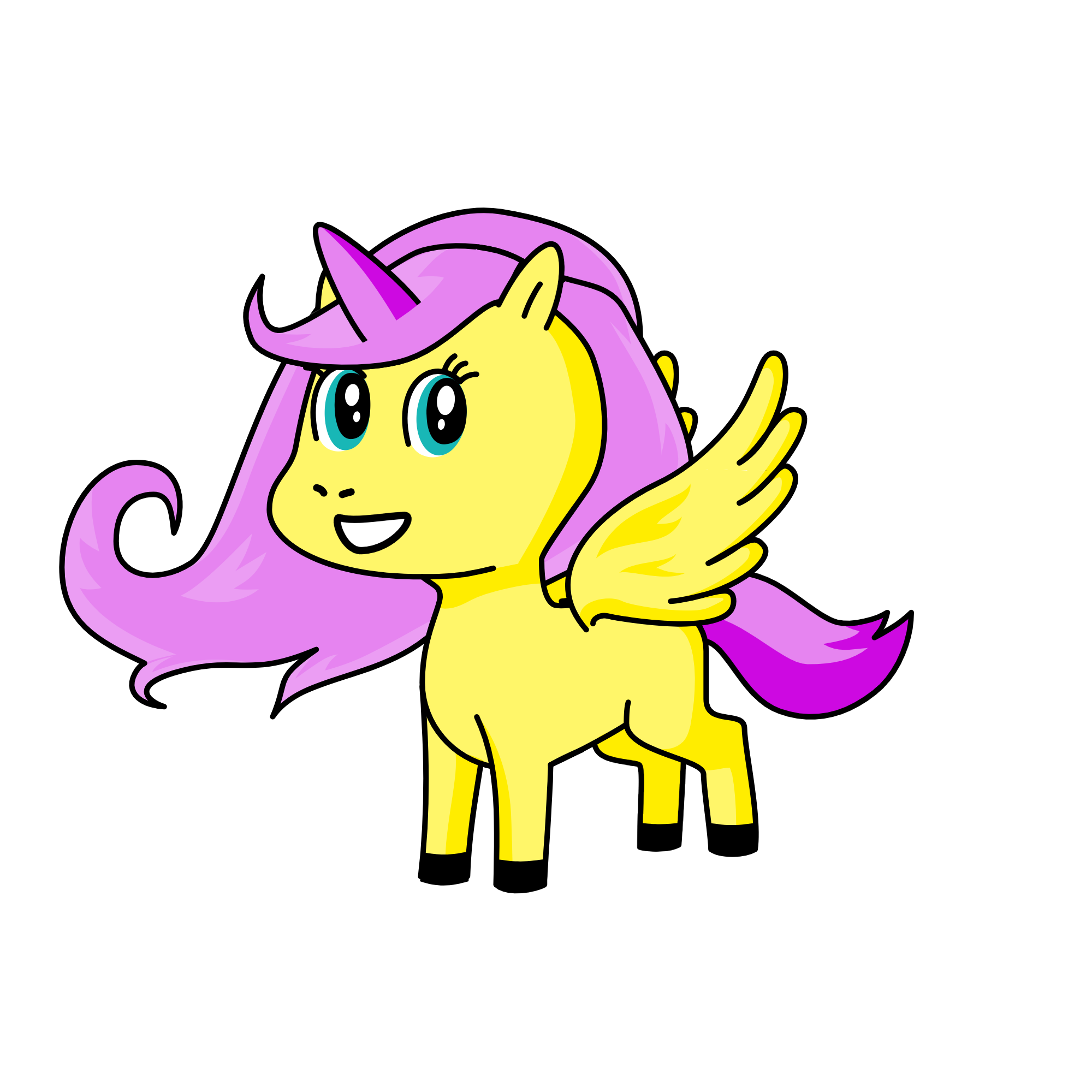 fluttershy, the unicorn