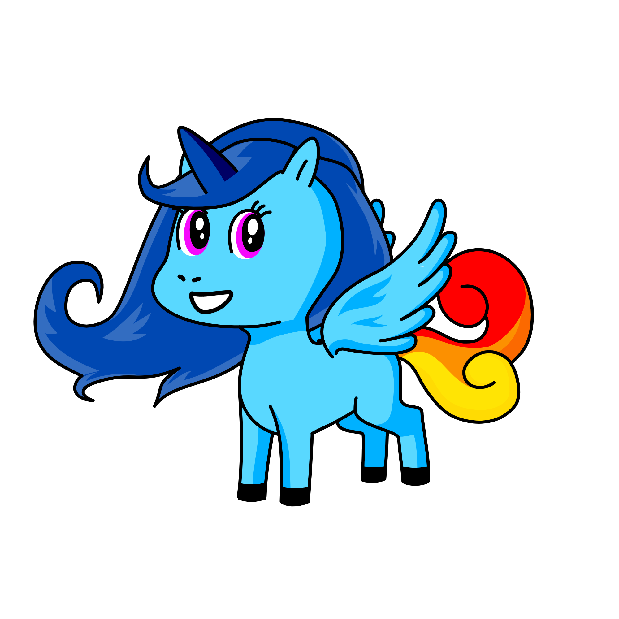rainbow dash, the unicorn