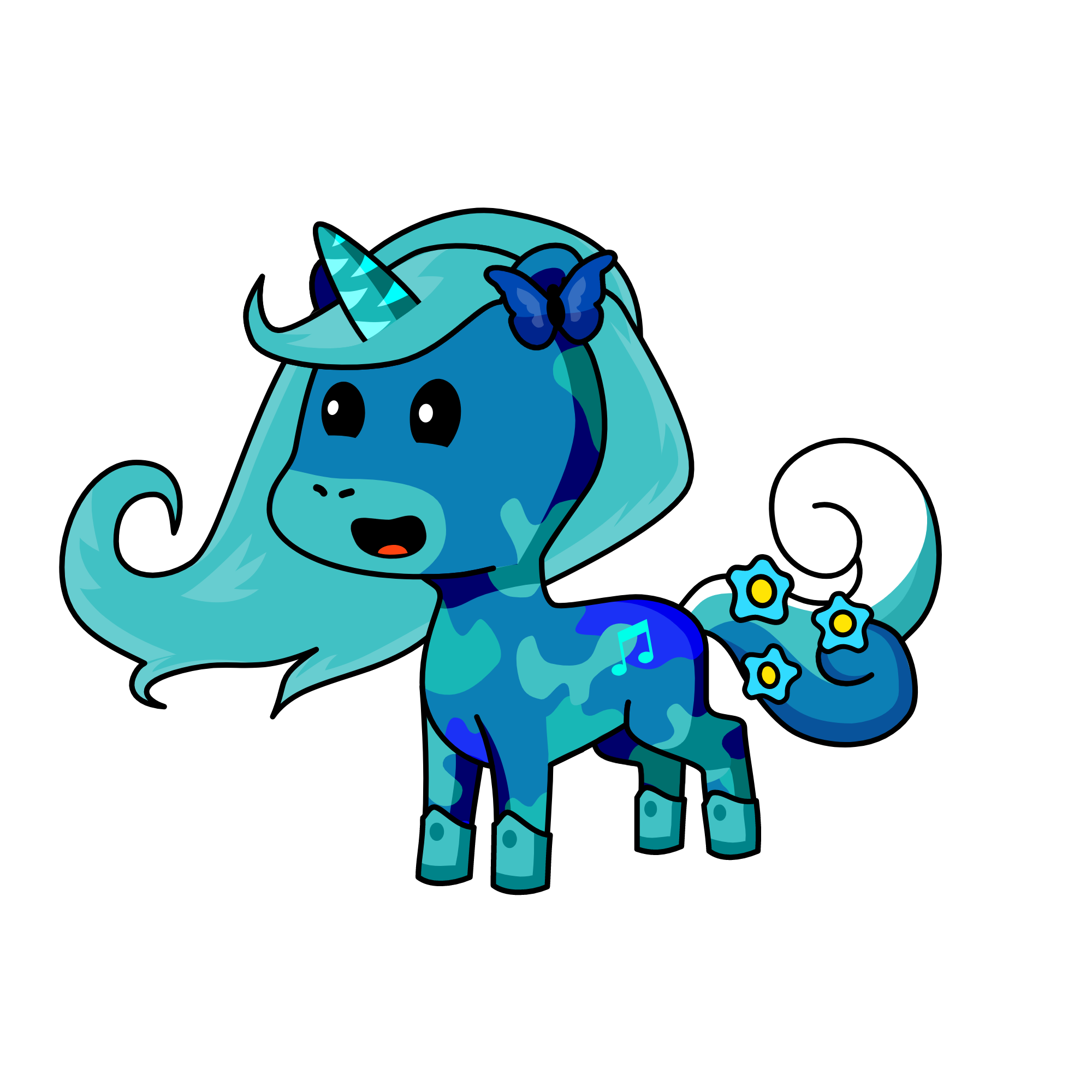 Bluey, the unicorn