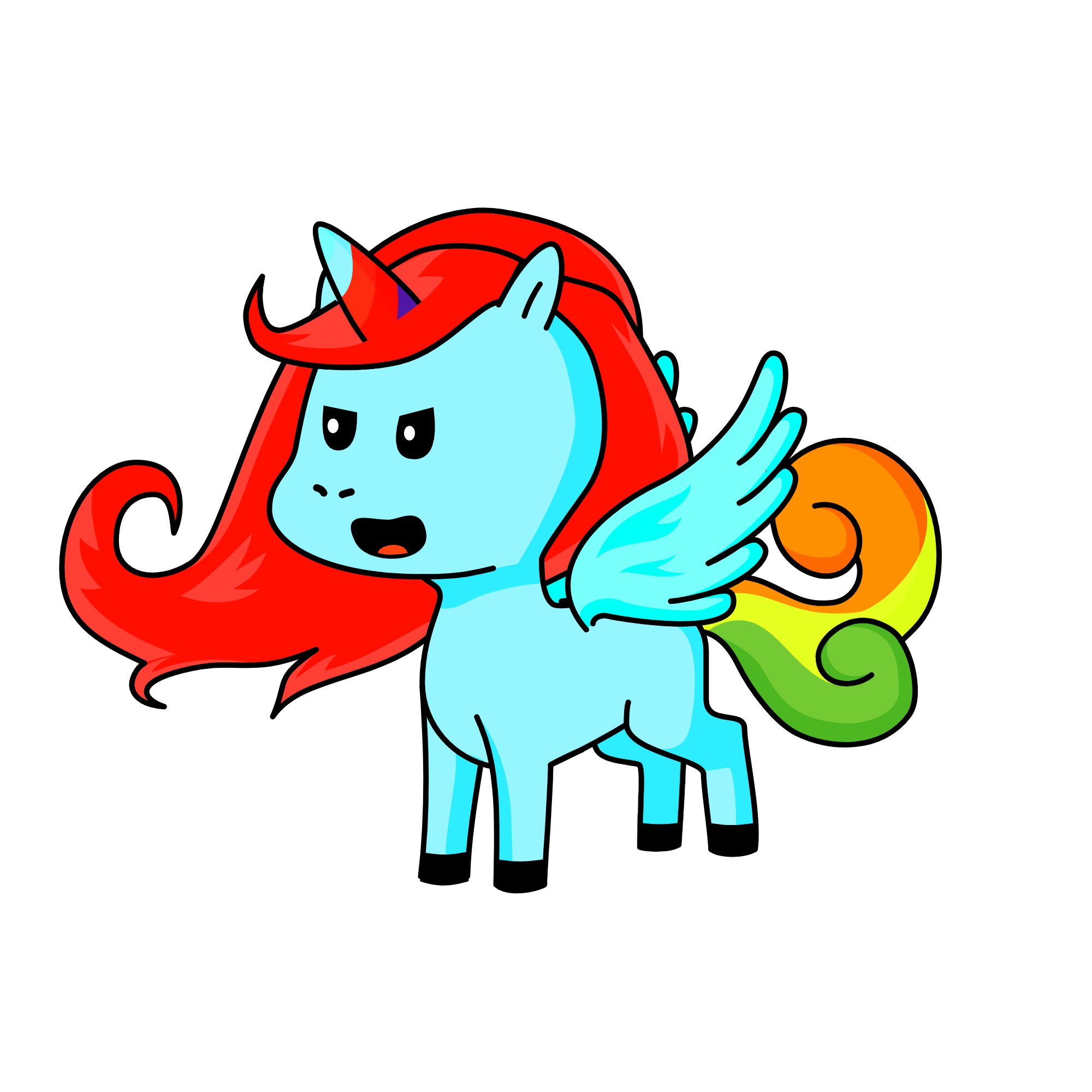 Rainbow Dash, the unicorn