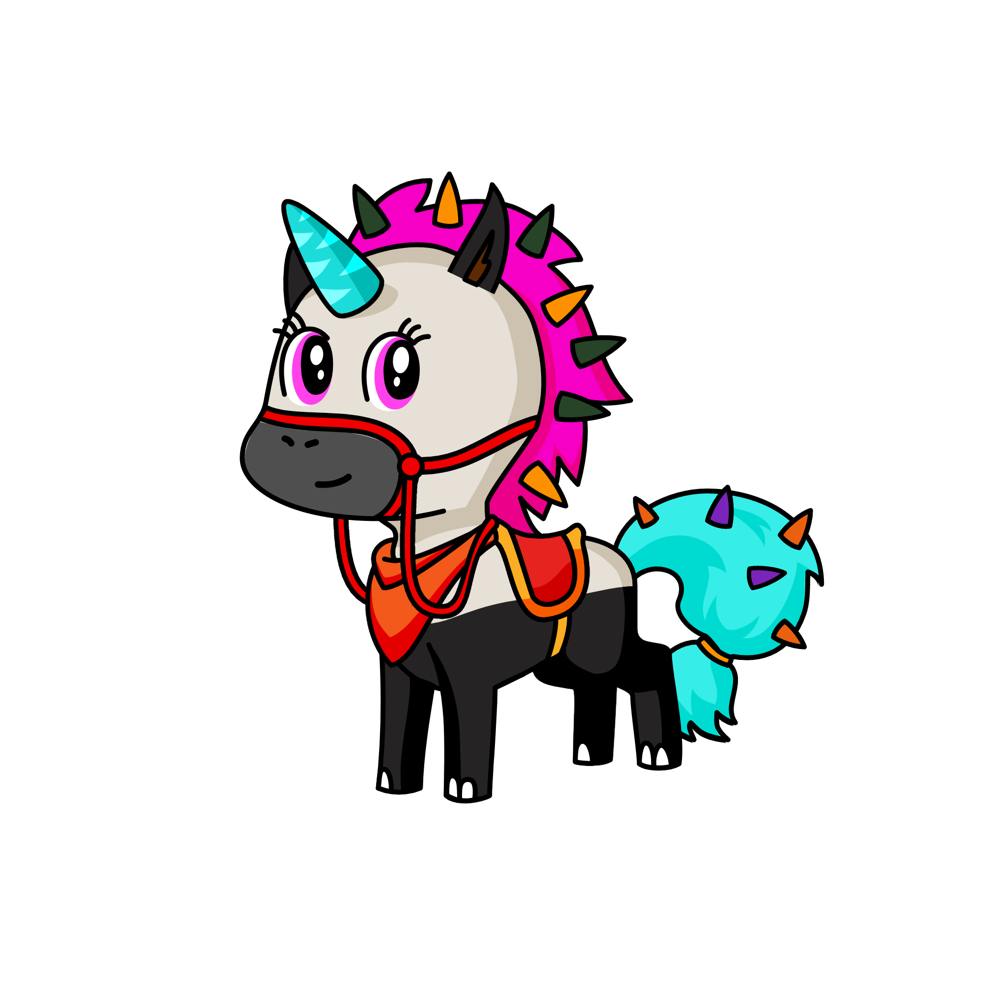 spiky, the unicorn