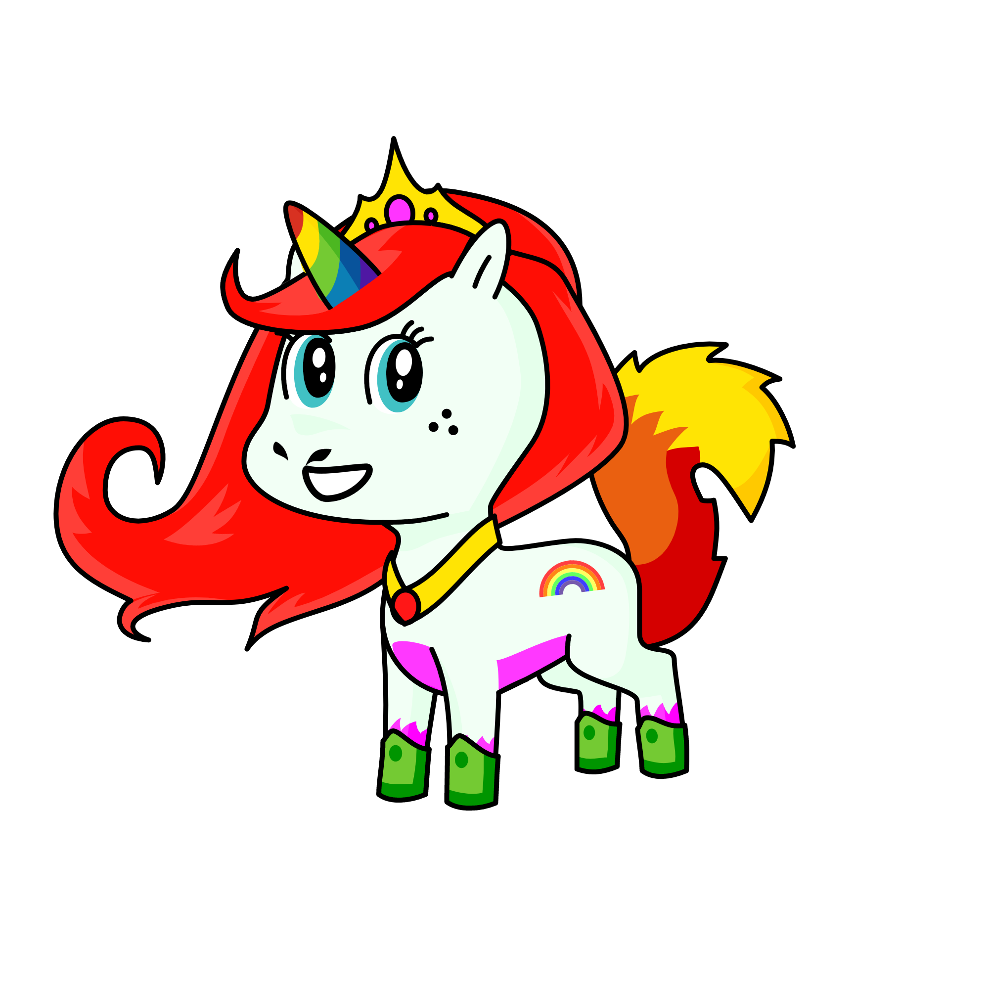 Rainbow, the unicorn