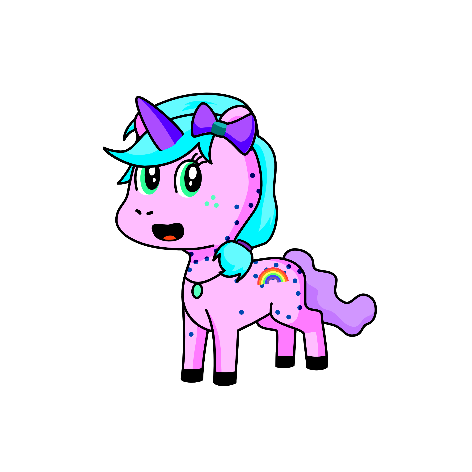 pink fluffy unicorn, the unicorn