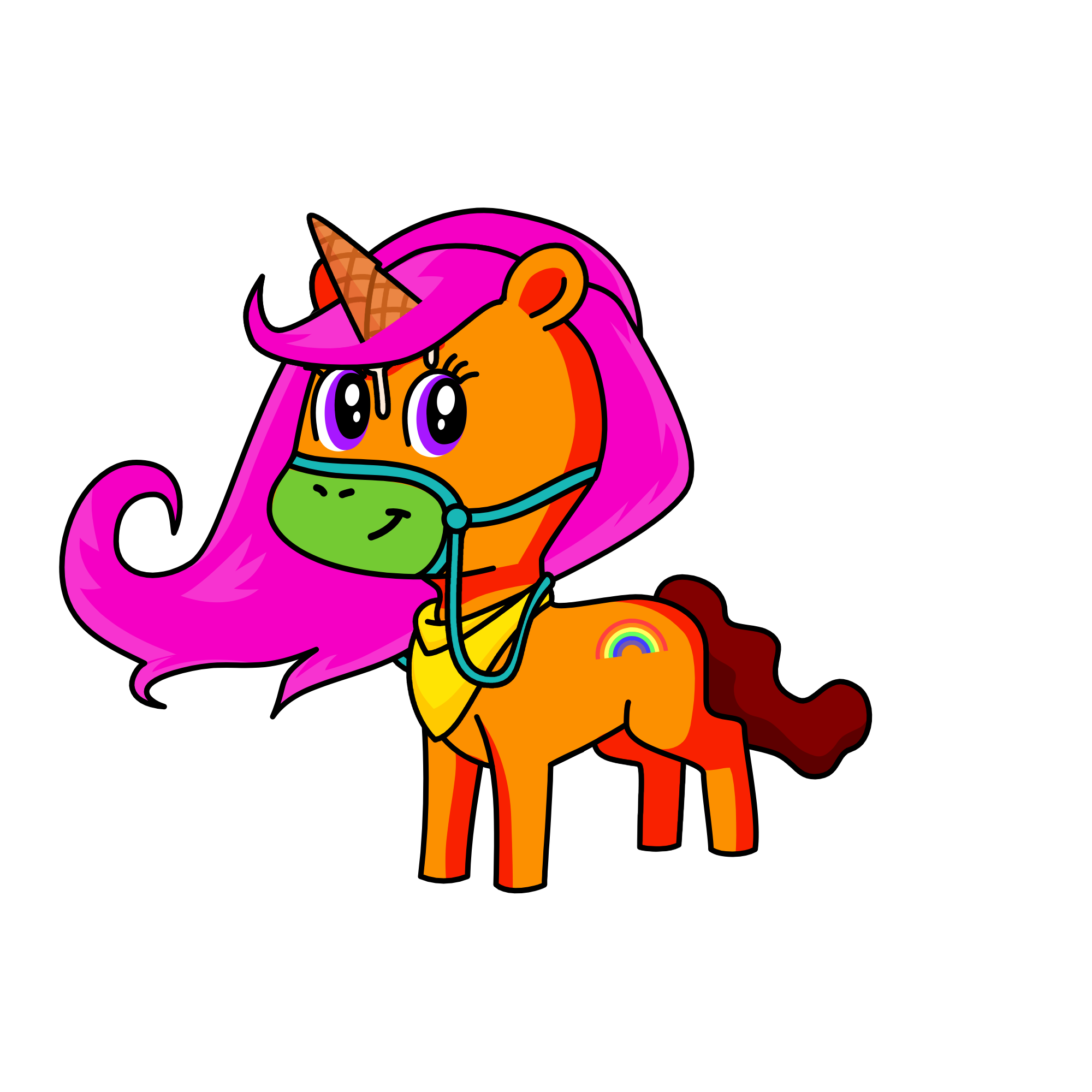 rainbow icecream, the unicorn