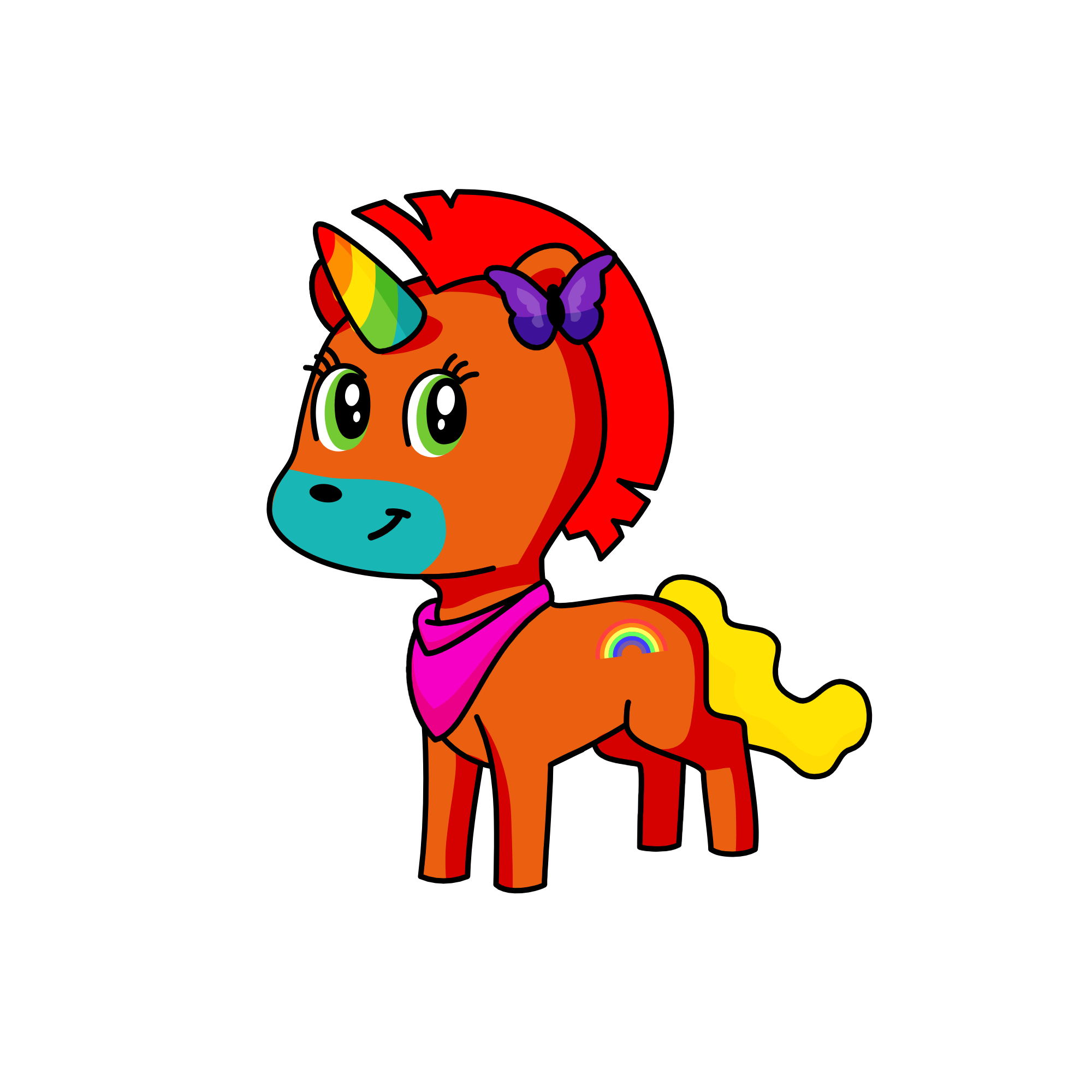 rainbow unicorn on unicorn day, the unicorn