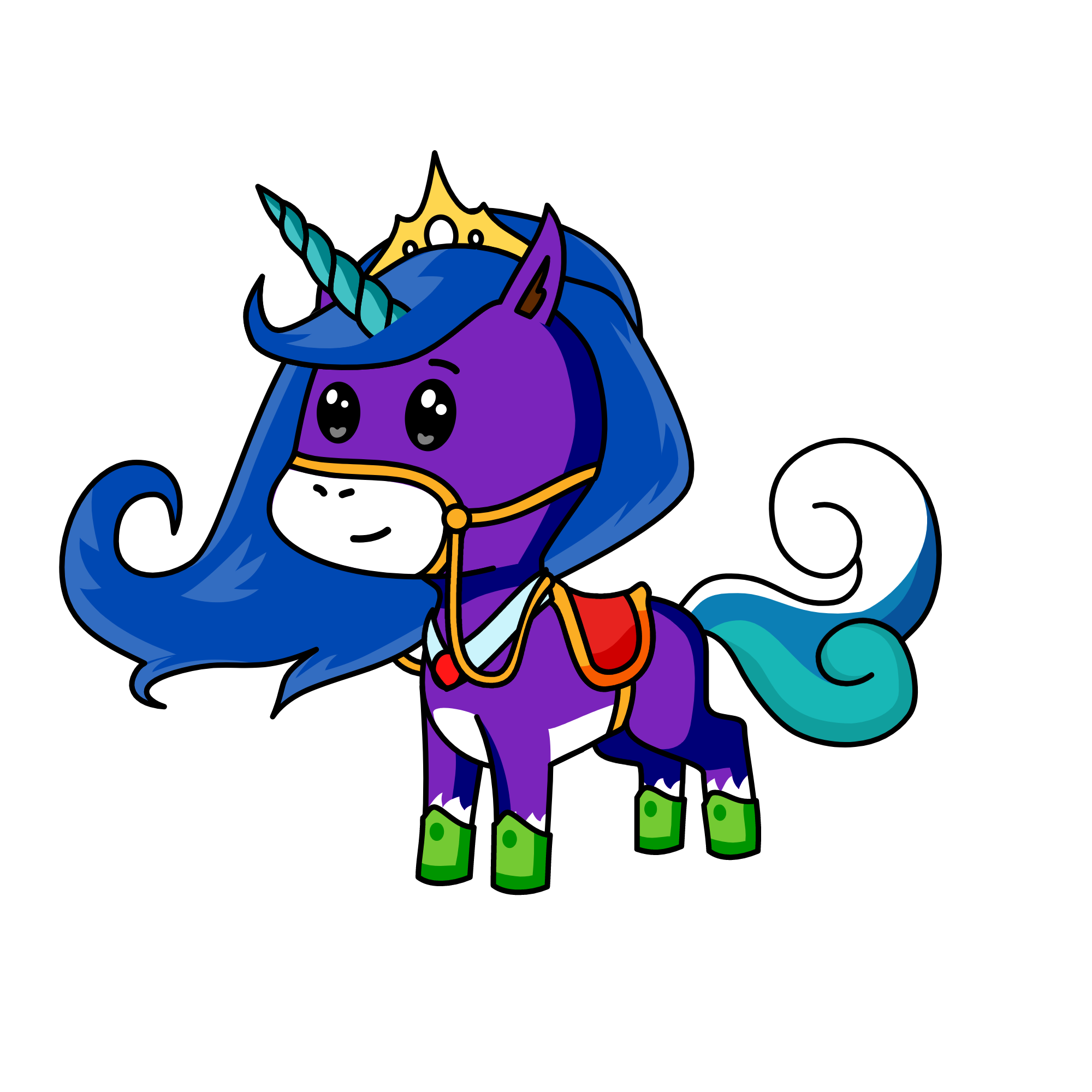 Purple, the unicorn
