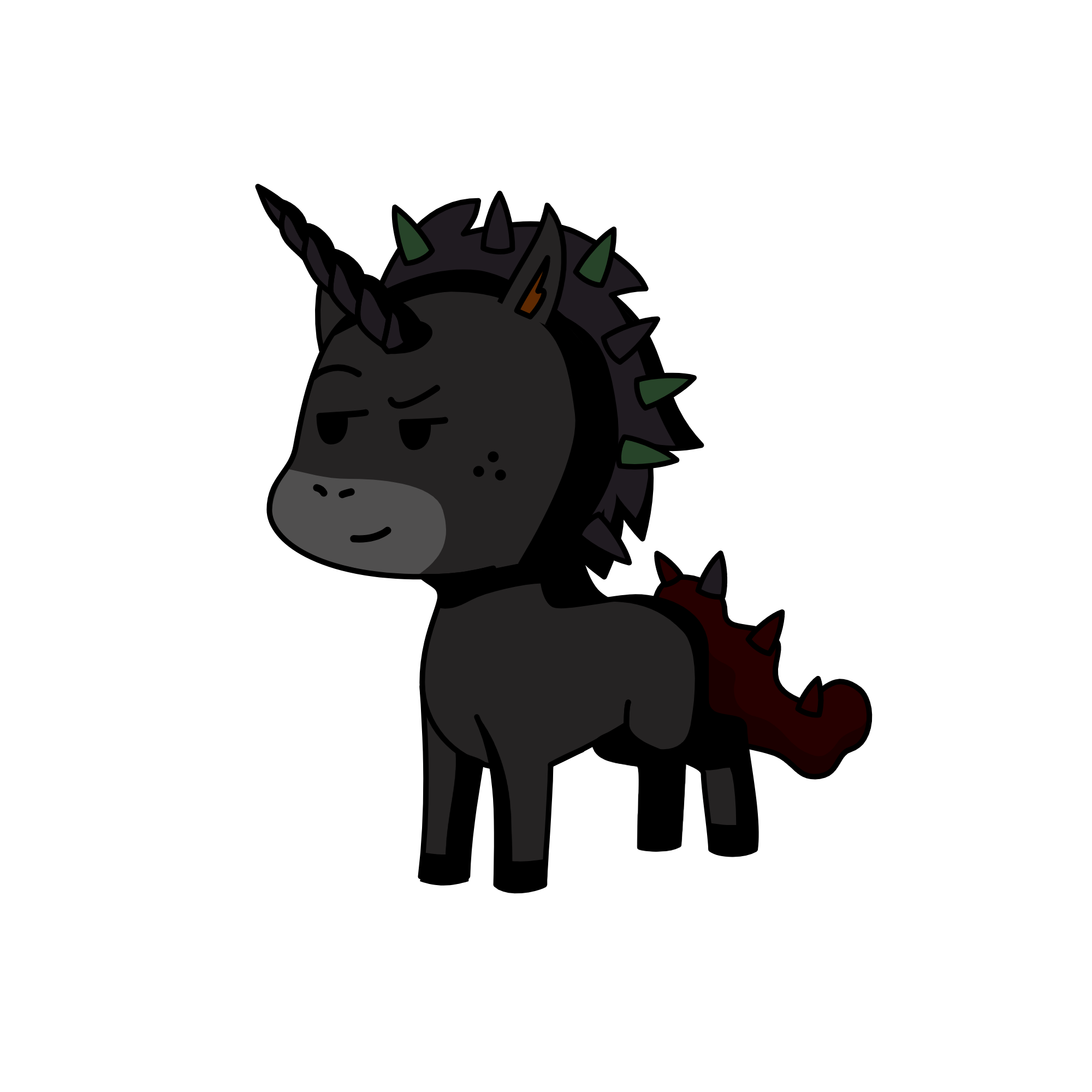 black minght, the unicorn