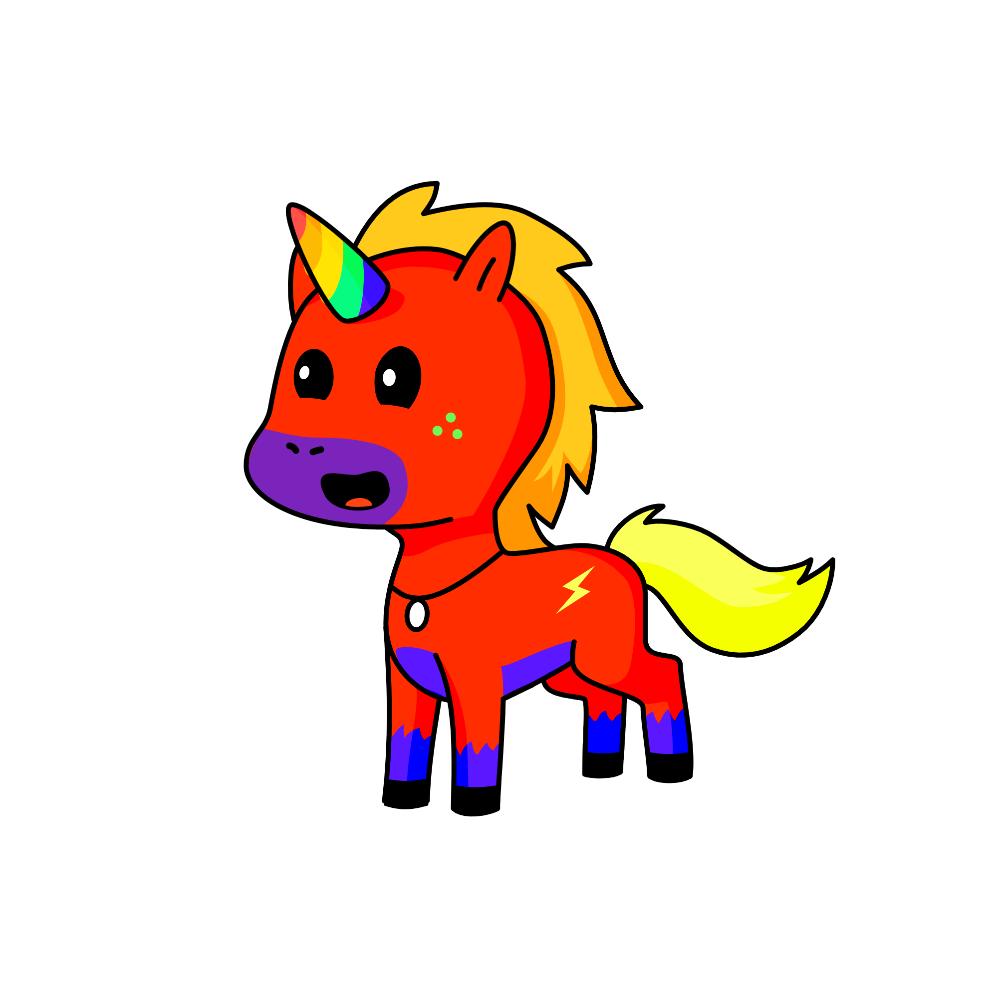rainbow spark, the unicorn