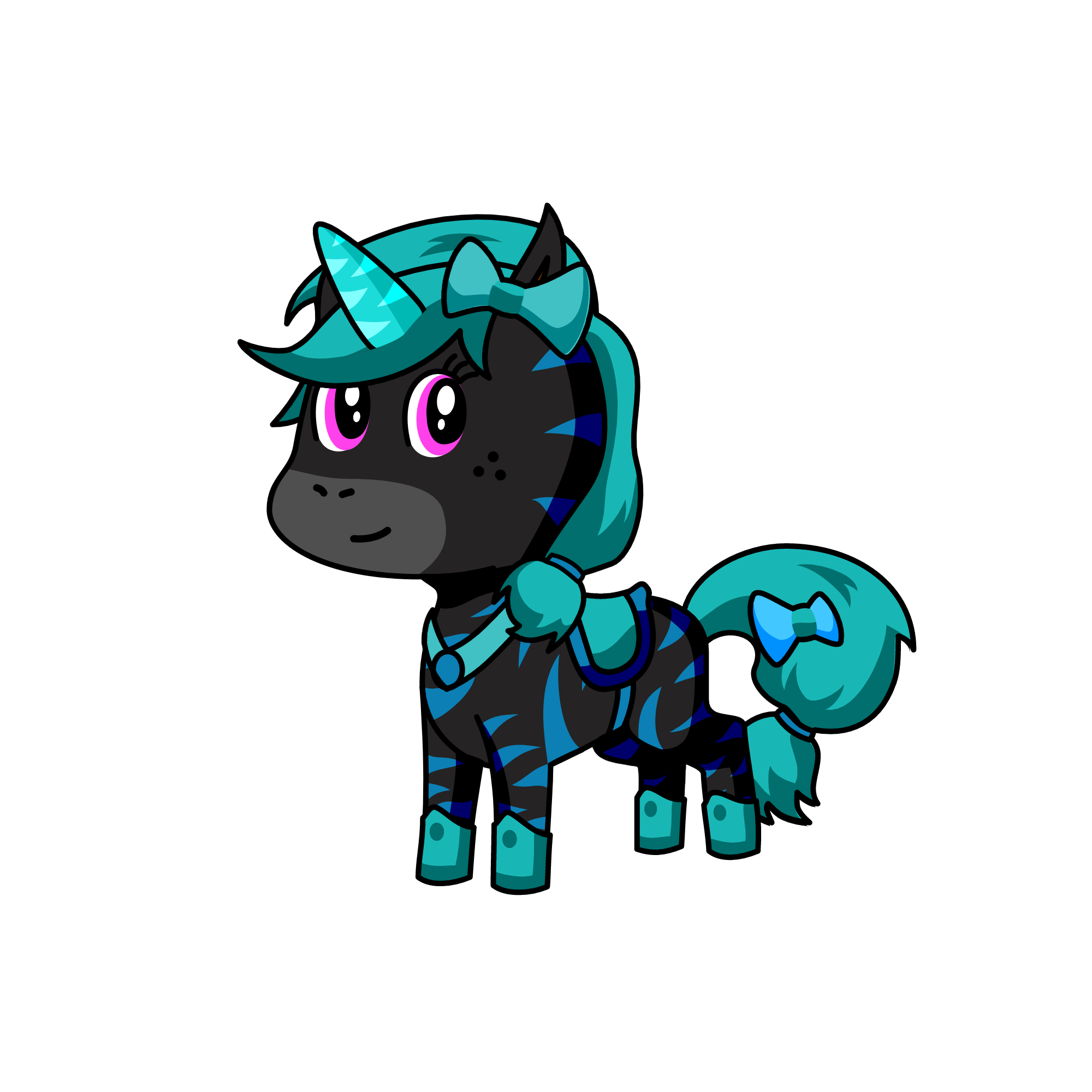 blue, the unicorn