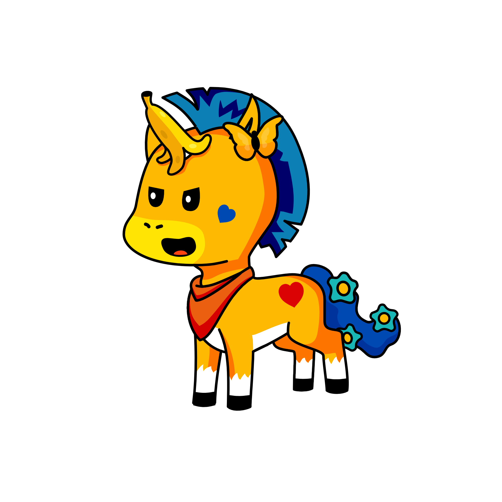 :D, the unicorn