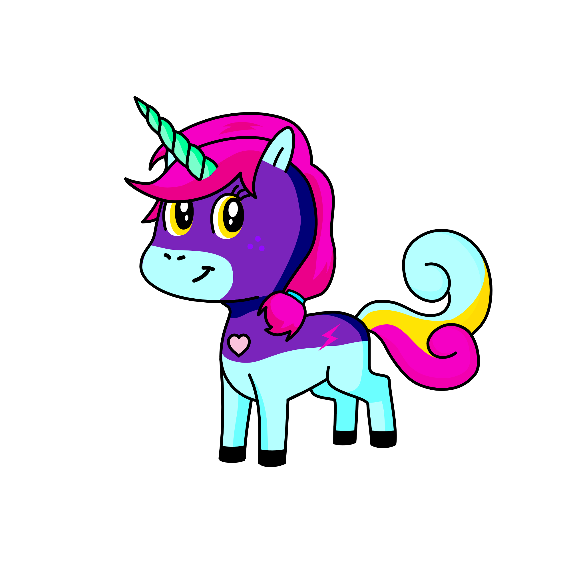 Dasher, the unicorn