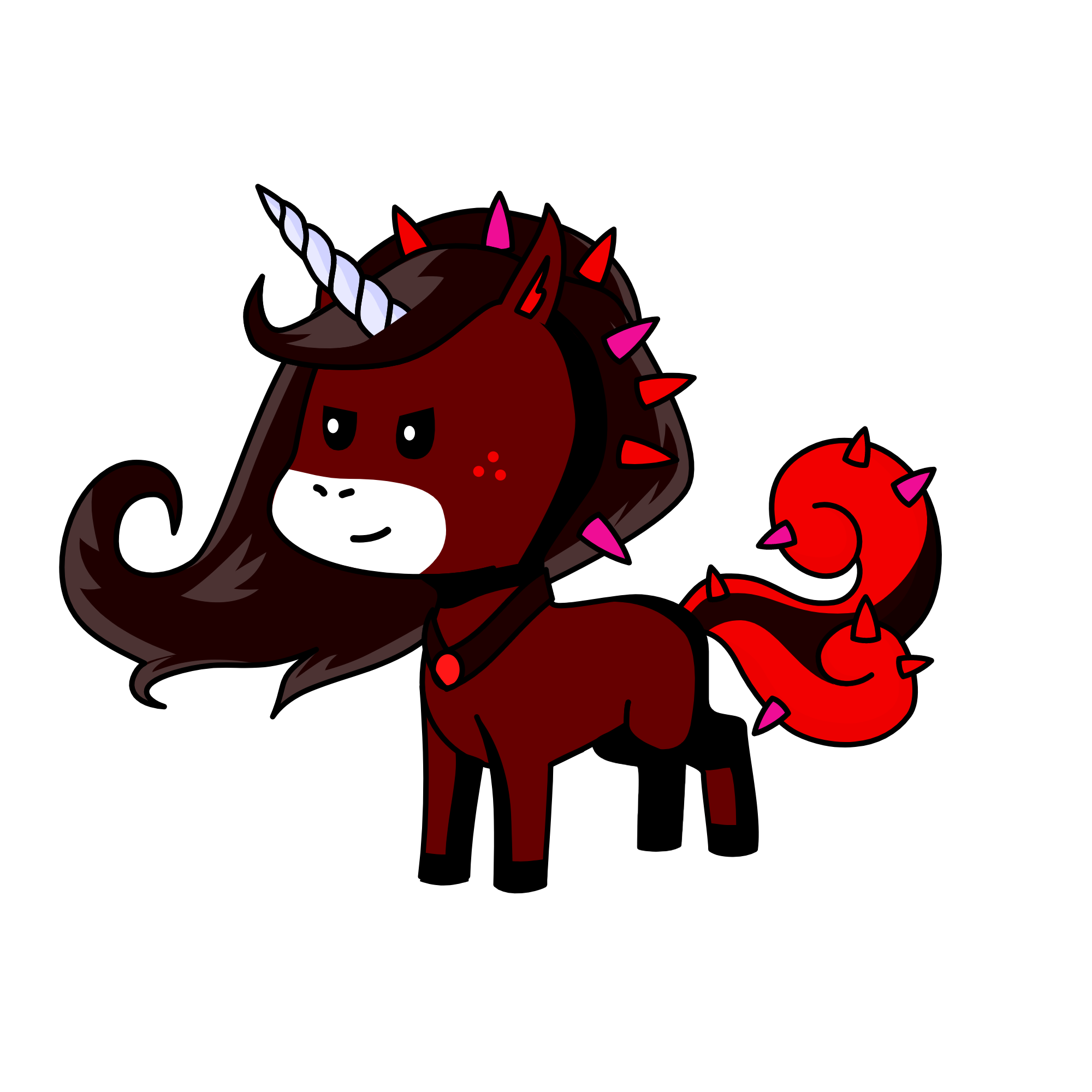 Queen of evil magic, the unicorn