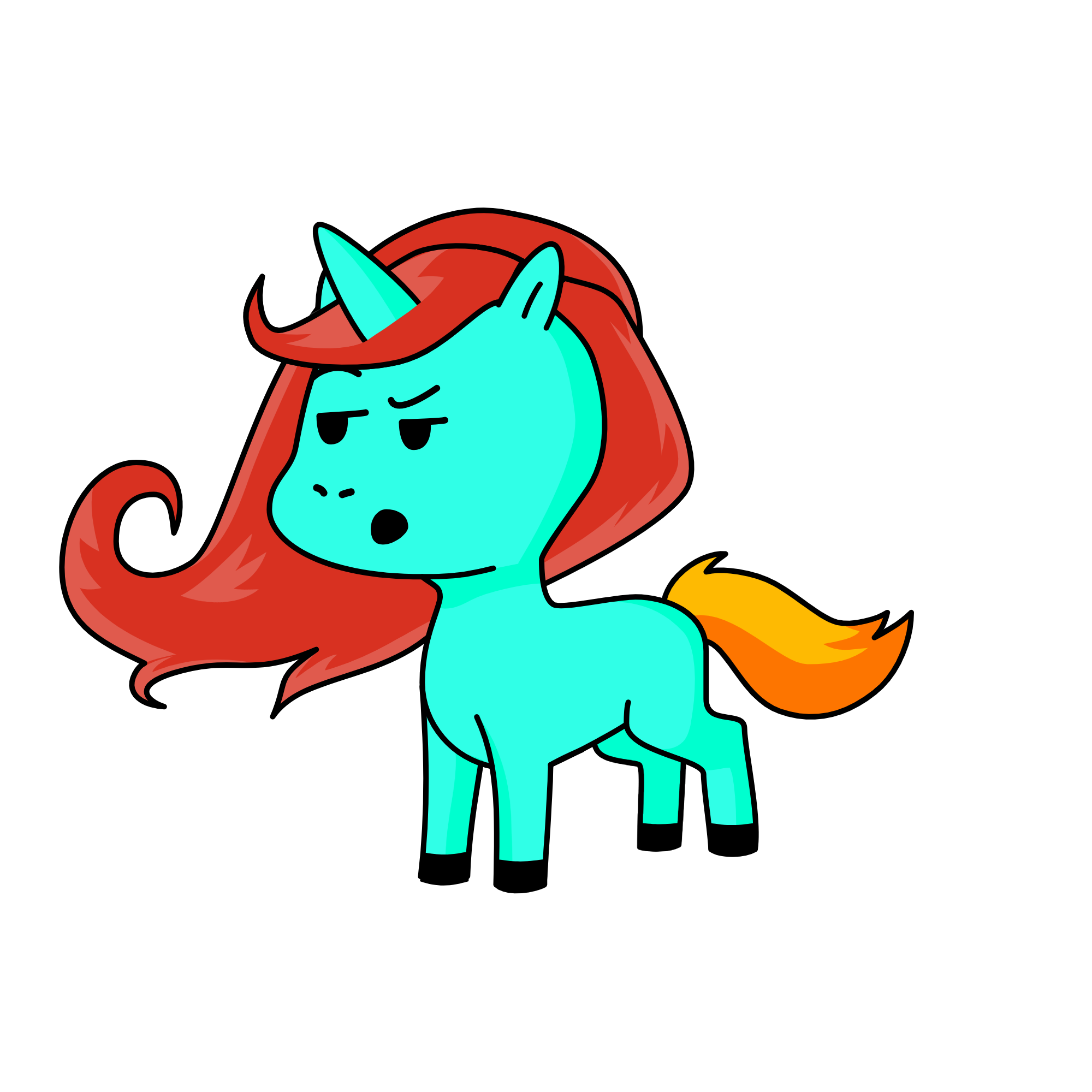 rainbow dash, the unicorn