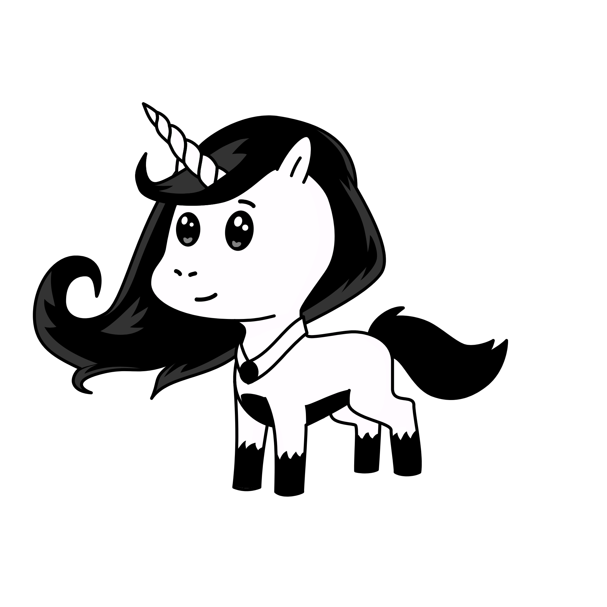 Goth Unicorn, the unicorn