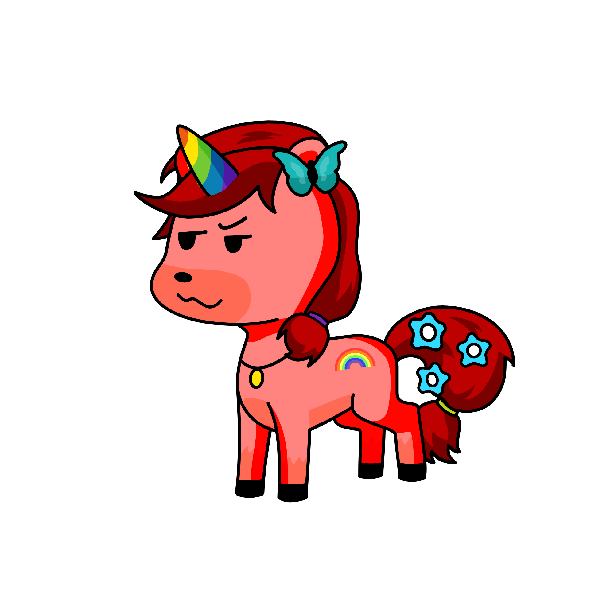 B.m.d Rainbow, the unicorn