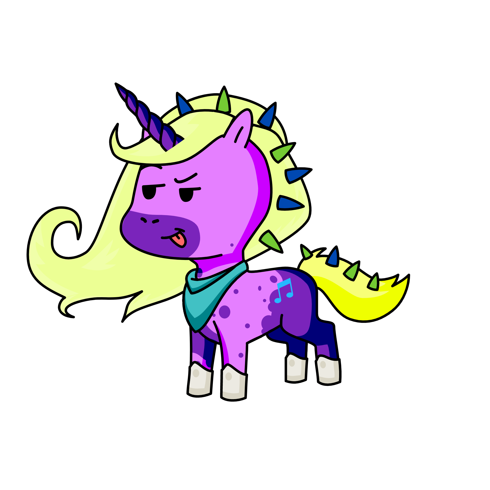 Violet, the unicorn