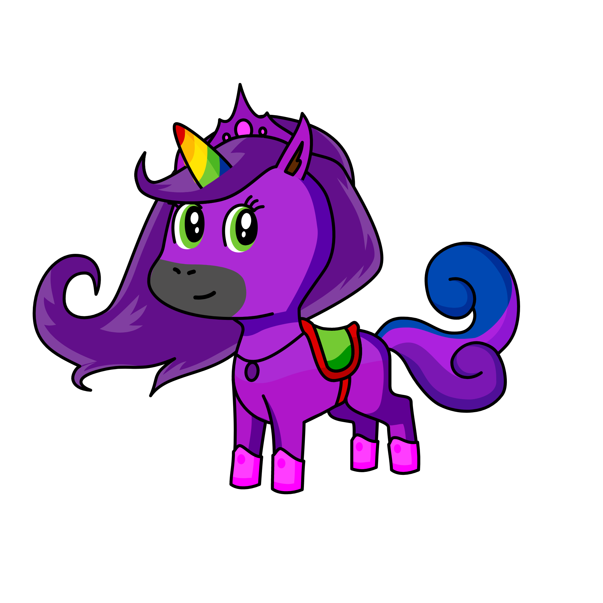 Mal at the cort, the unicorn