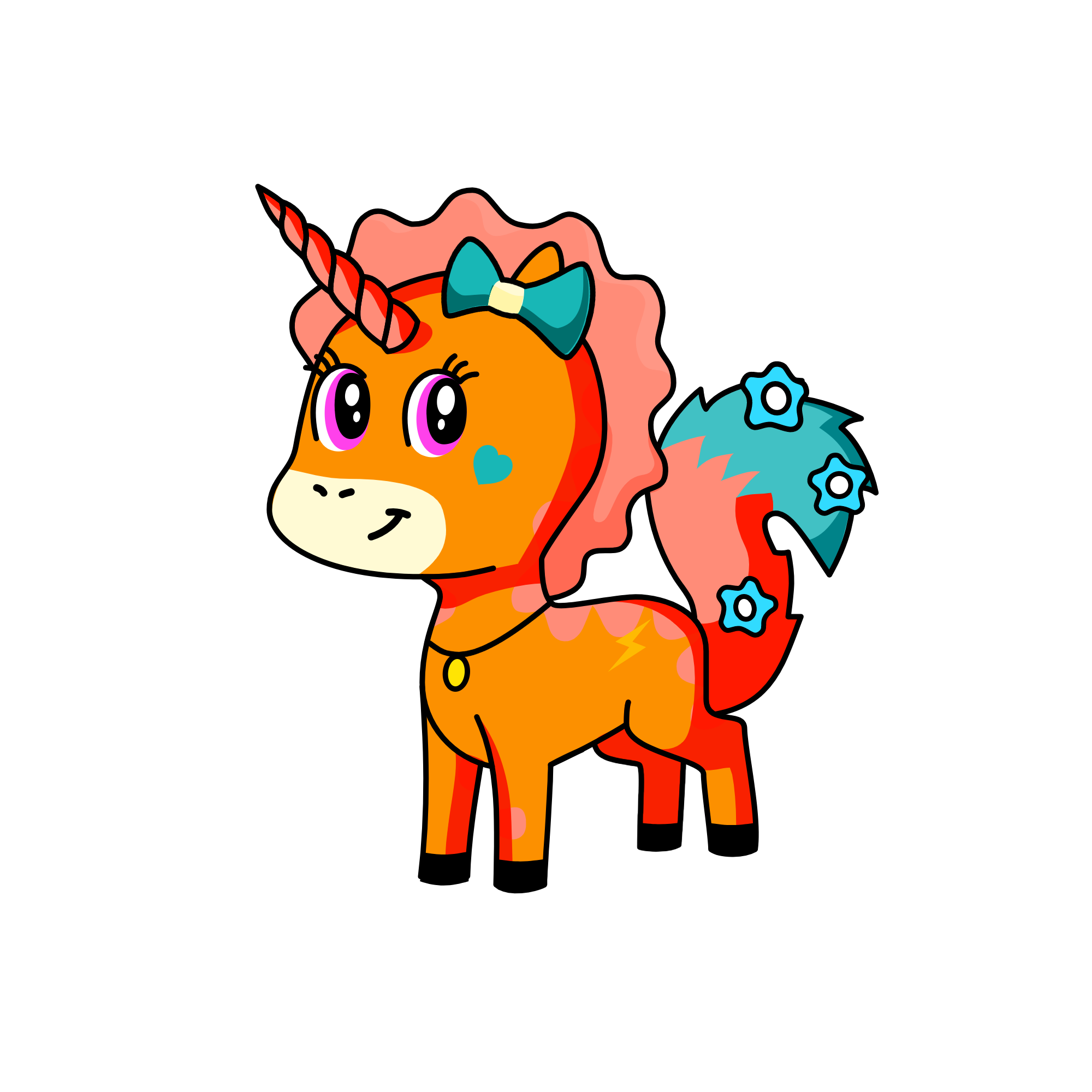 Sun shine, the unicorn
