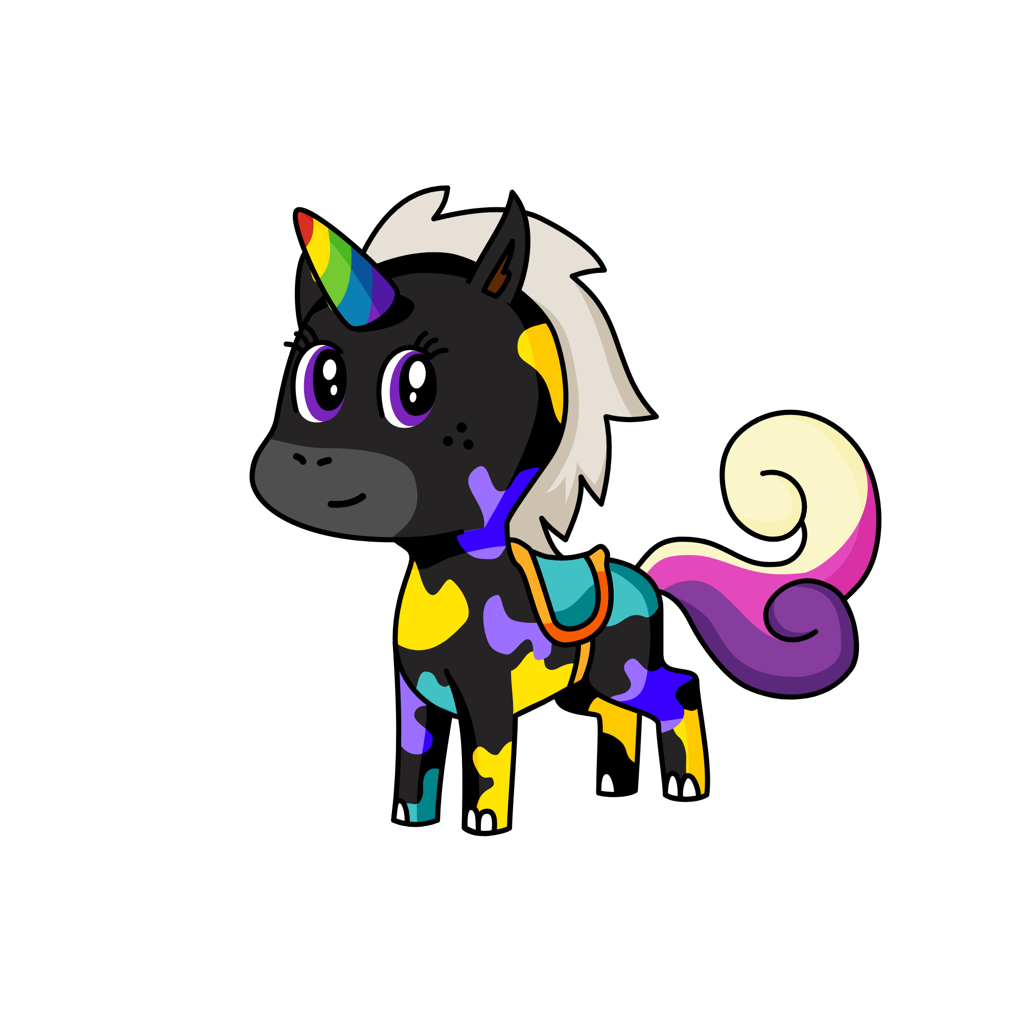 Rainbow, the unicorn