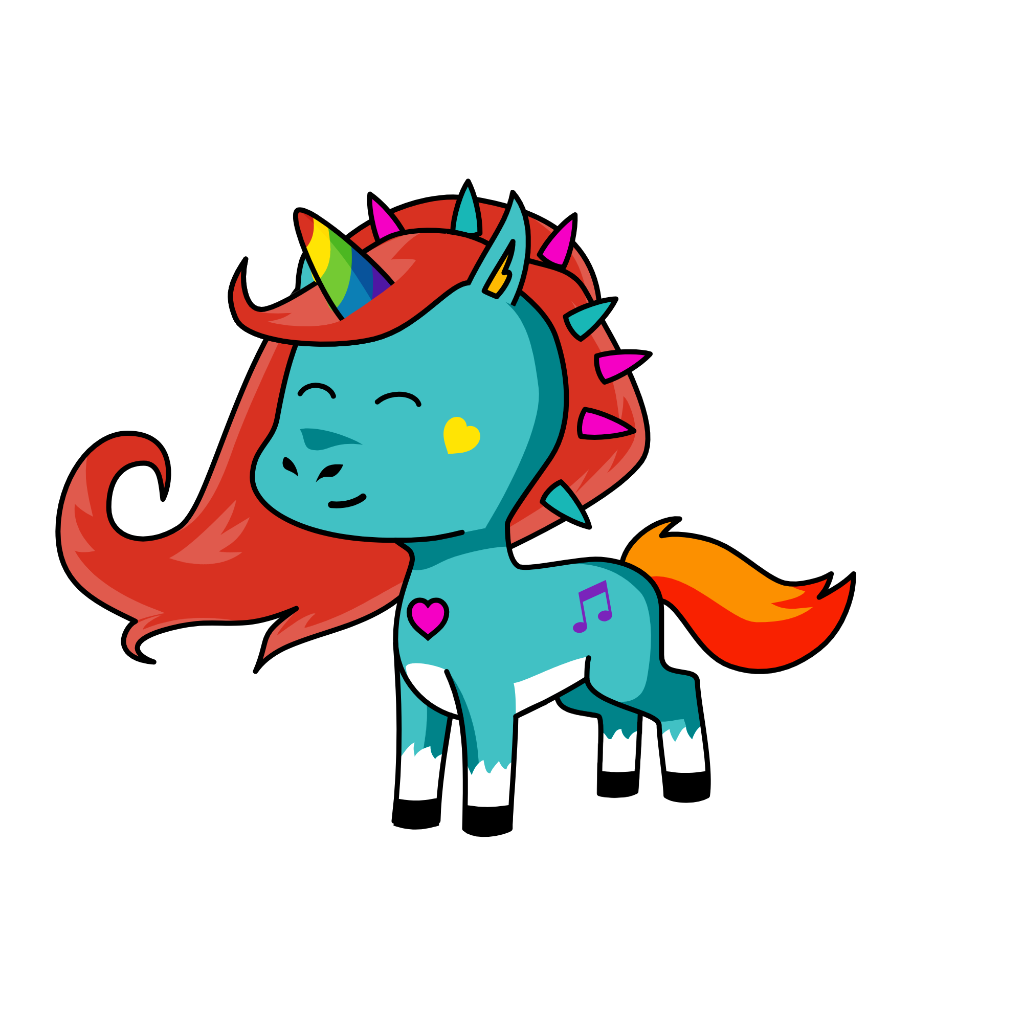 cute, the unicorn