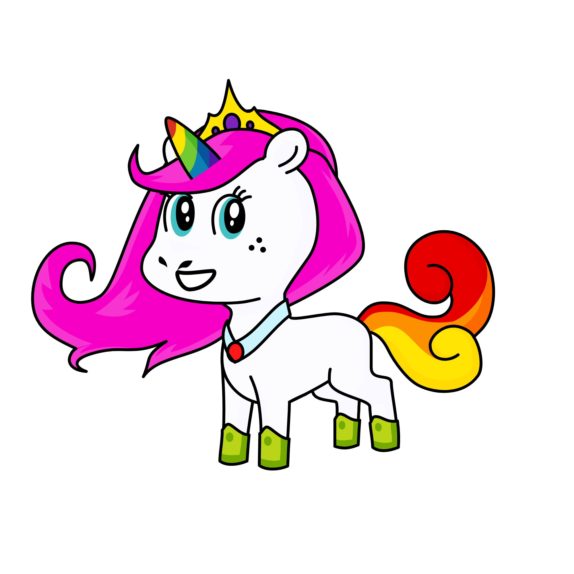 Rainbow, the unicorn